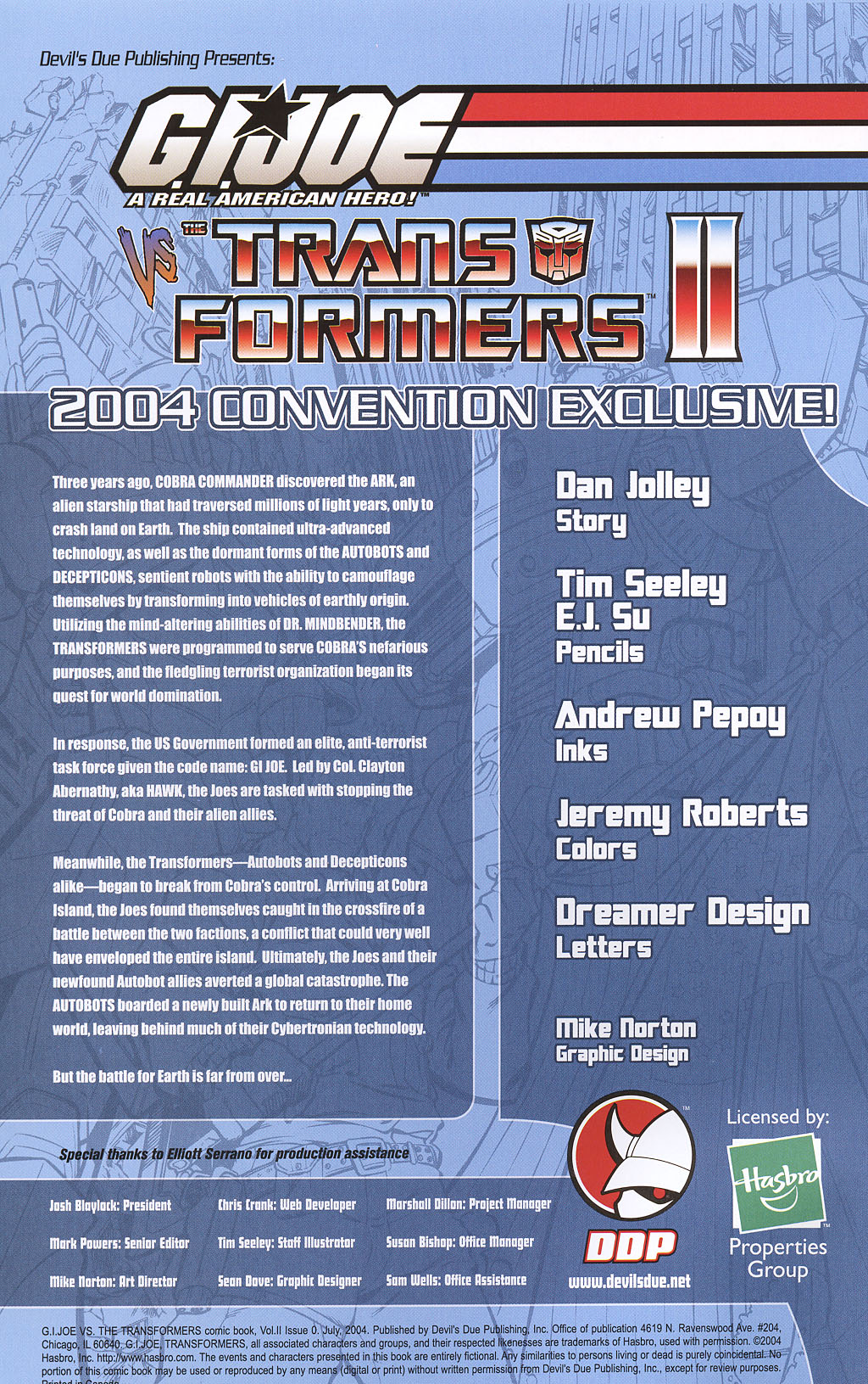 Read online G.I. Joe vs. The Transformers II comic -  Issue #0 - 2