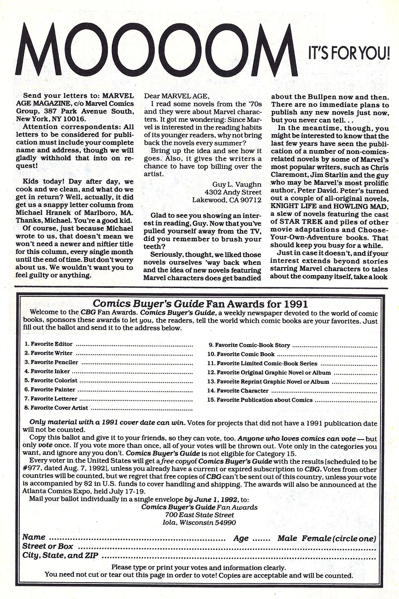 Read online Marvel Age comic -  Issue #113 - 32