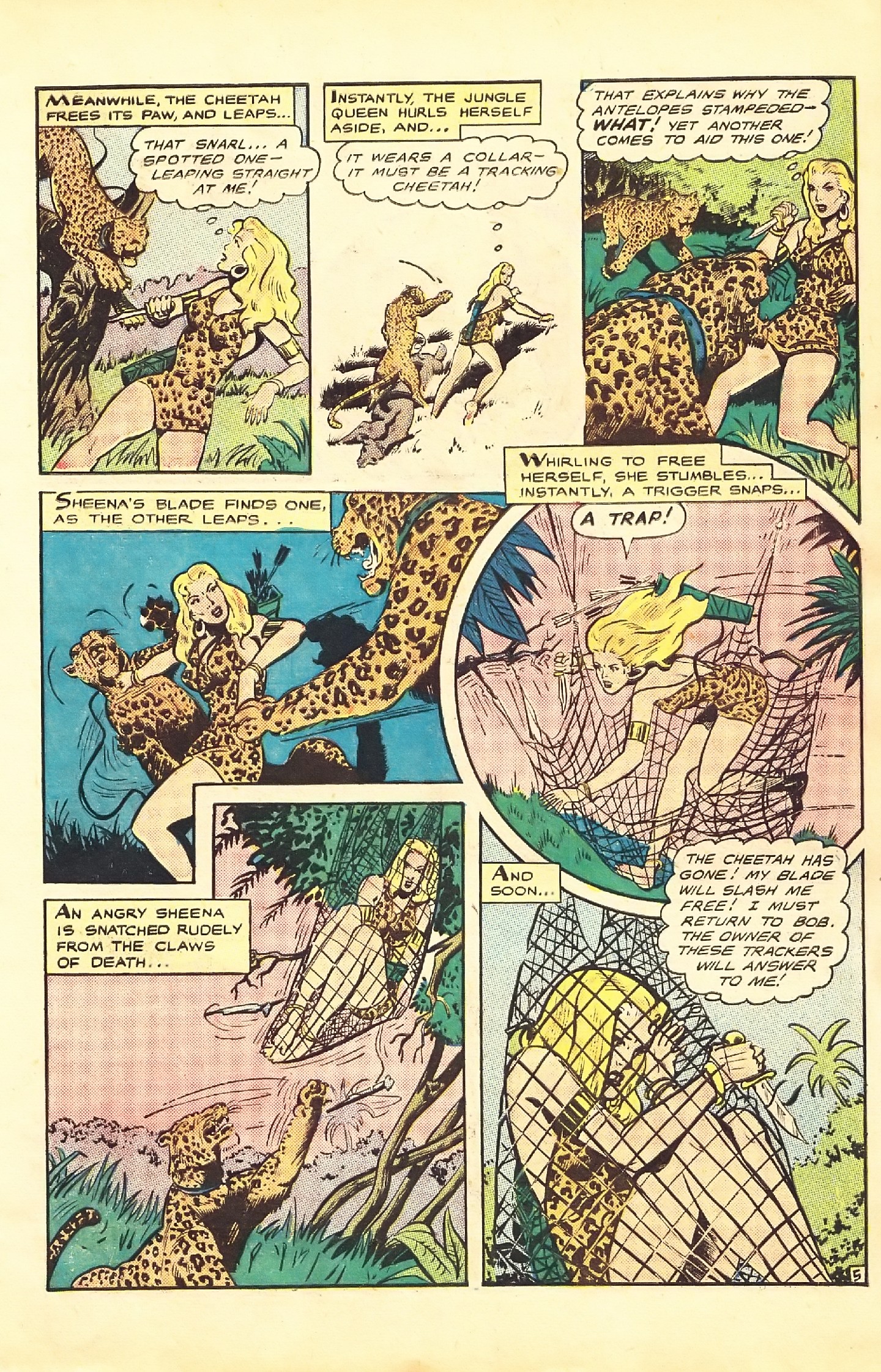Read online Sheena, Queen of the Jungle (1942) comic -  Issue #7 - 7