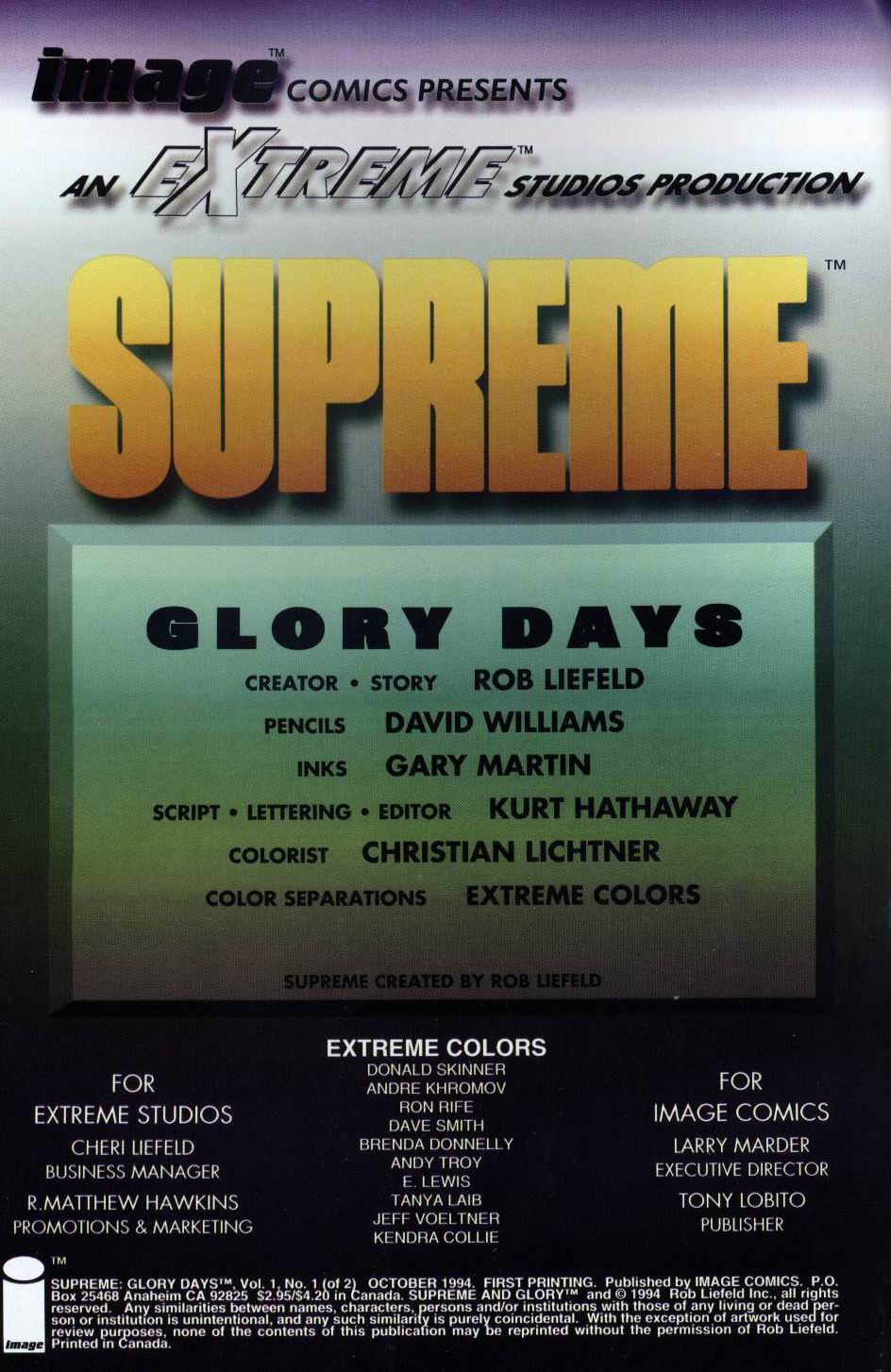 Read online Supreme: Glory Days comic -  Issue #1 - 2