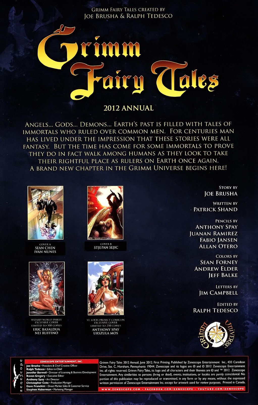 Grimm Fairy Tales (2005) issue Annual 2012 - Page 3