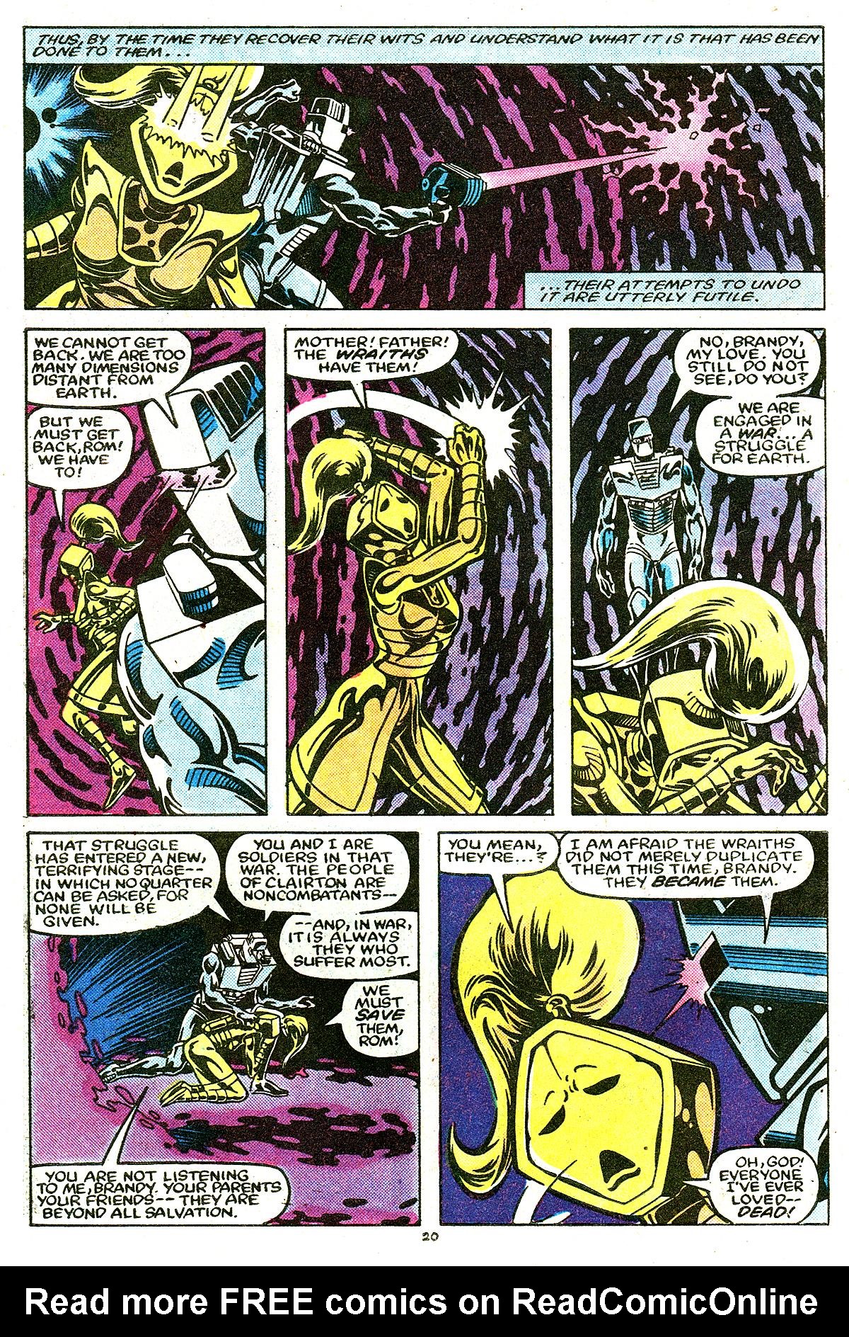 Read online ROM (1979) comic -  Issue #49 - 20