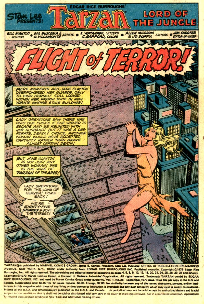 Read online Tarzan (1977) comic -  Issue #28 - 2