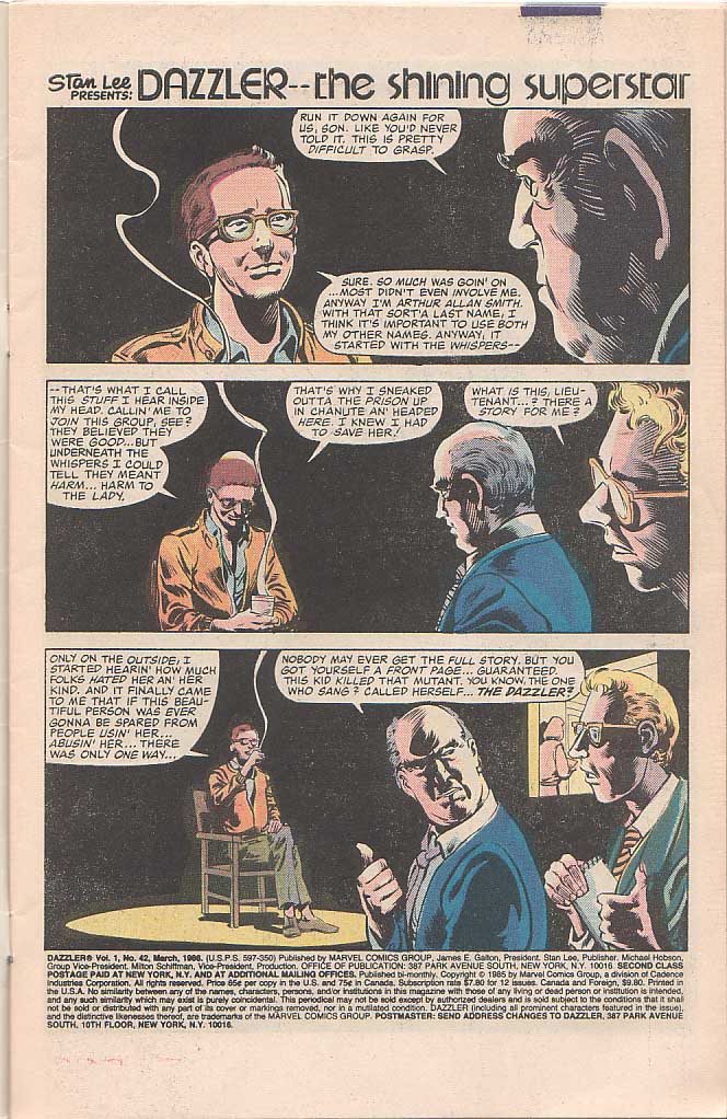 Read online Dazzler (1981) comic -  Issue #42 - 2