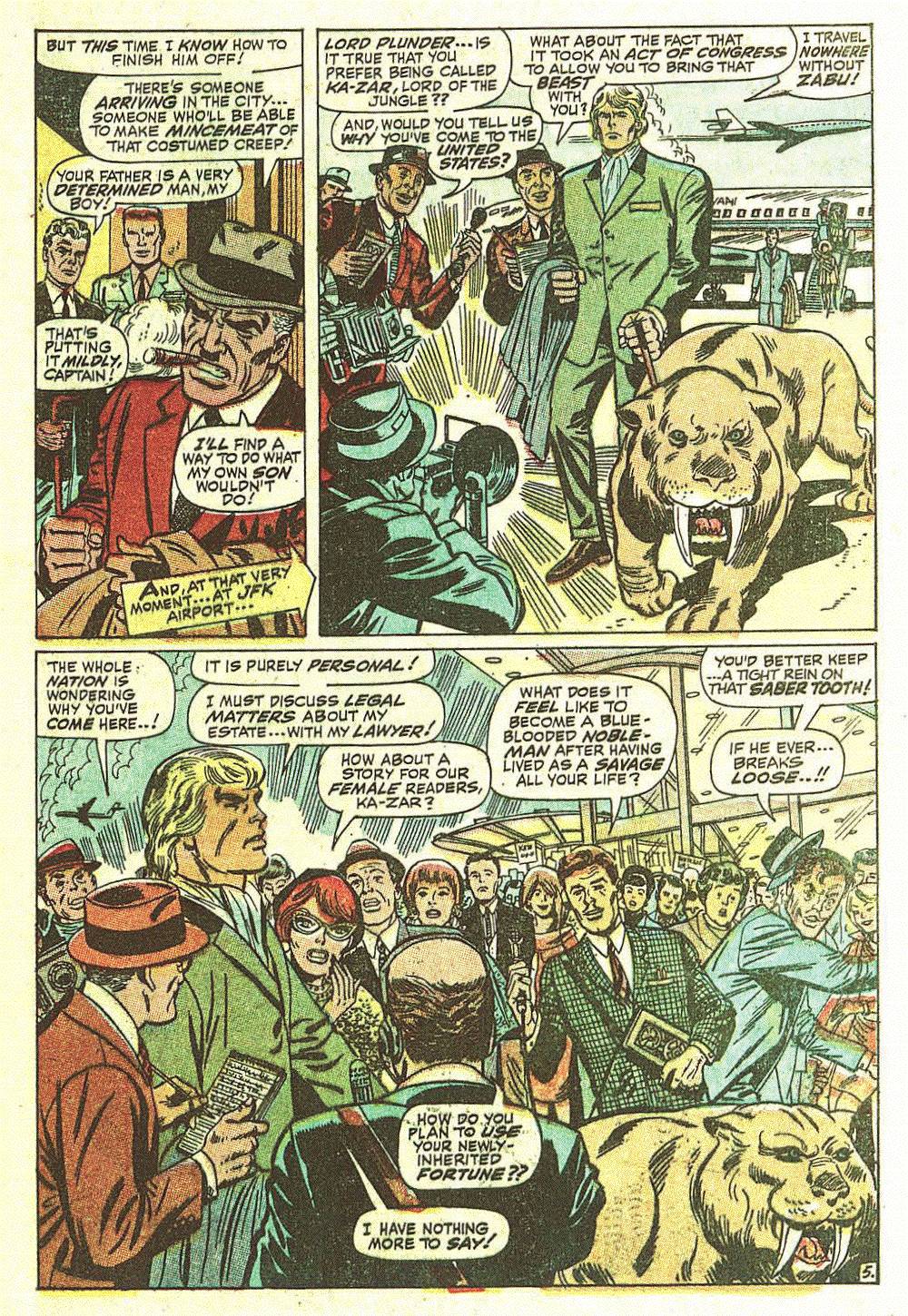 Read online Ka-Zar (1970) comic -  Issue #3 - 6