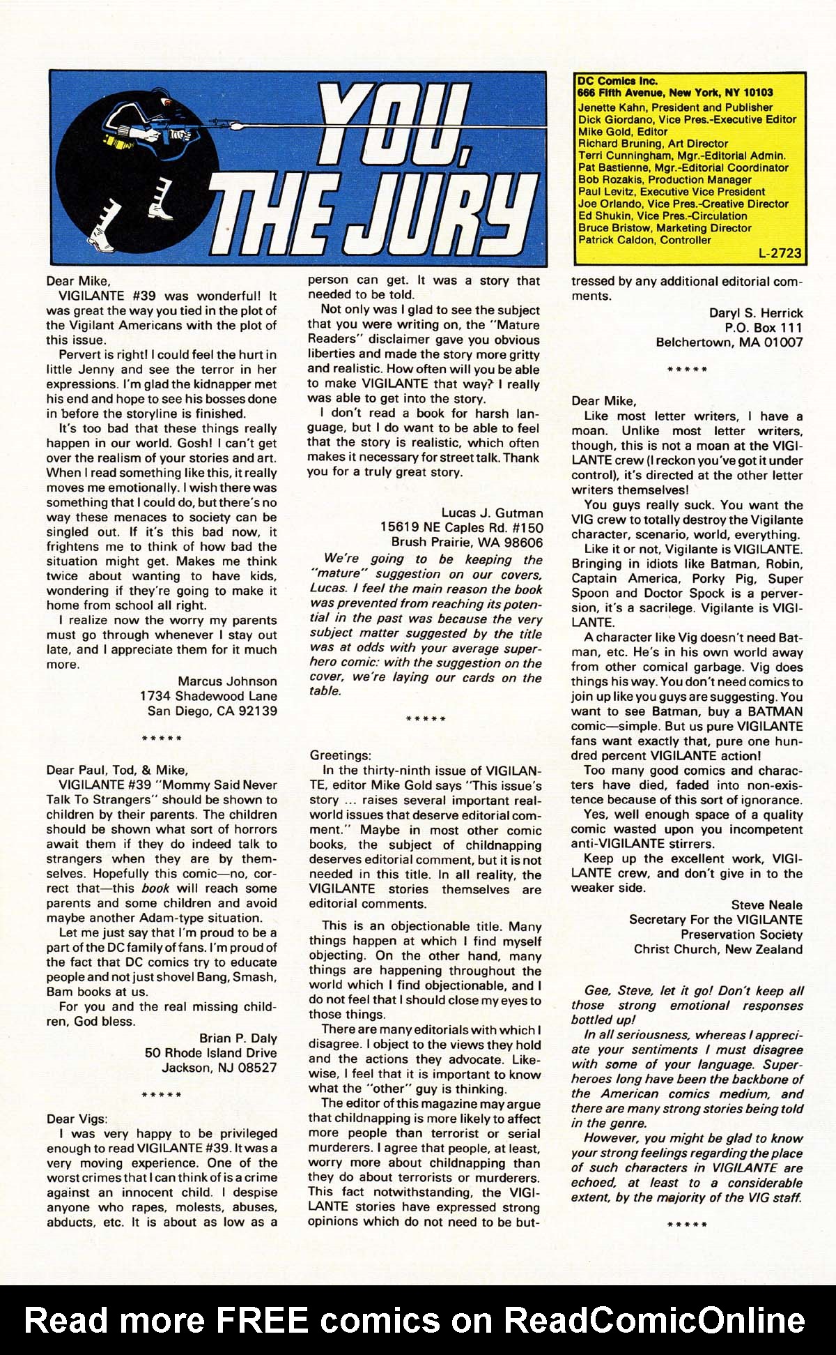Read online Vigilante (1983) comic -  Issue #43 - 30