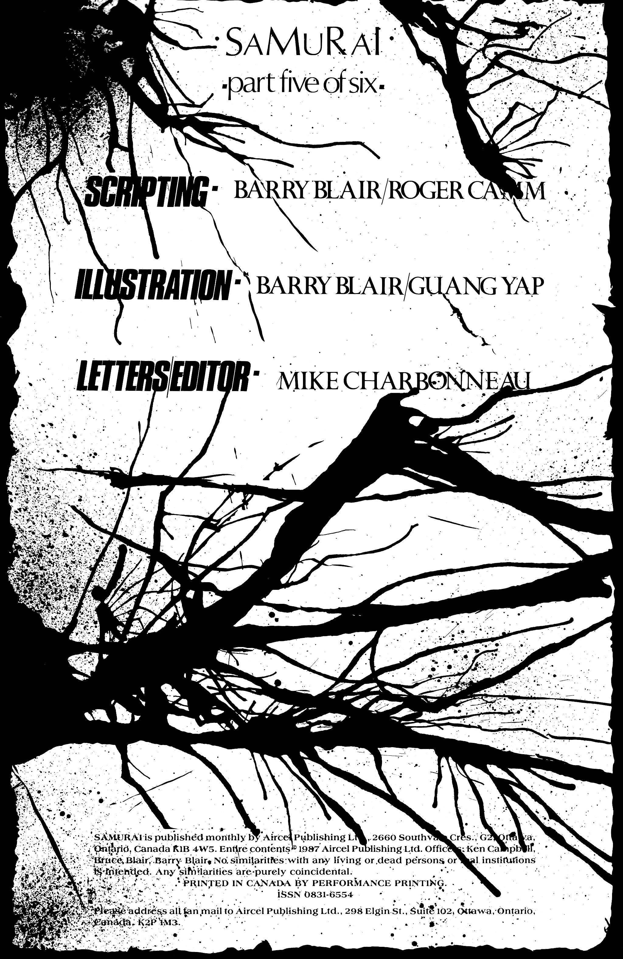 Read online Samurai comic -  Issue #21 - 2