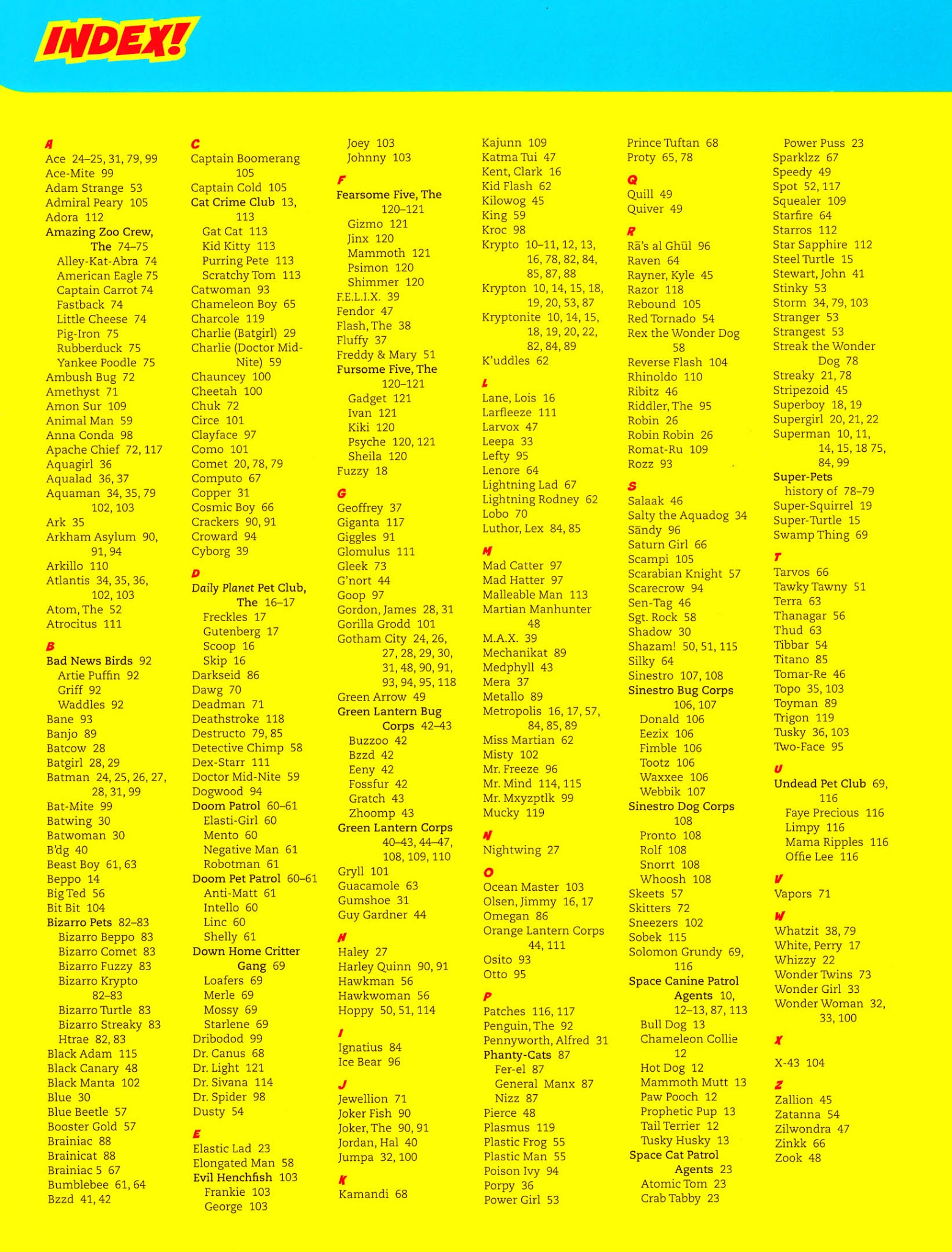 Read online DC Super-Pets Character Encyclopedia comic -  Issue # TPB - 128