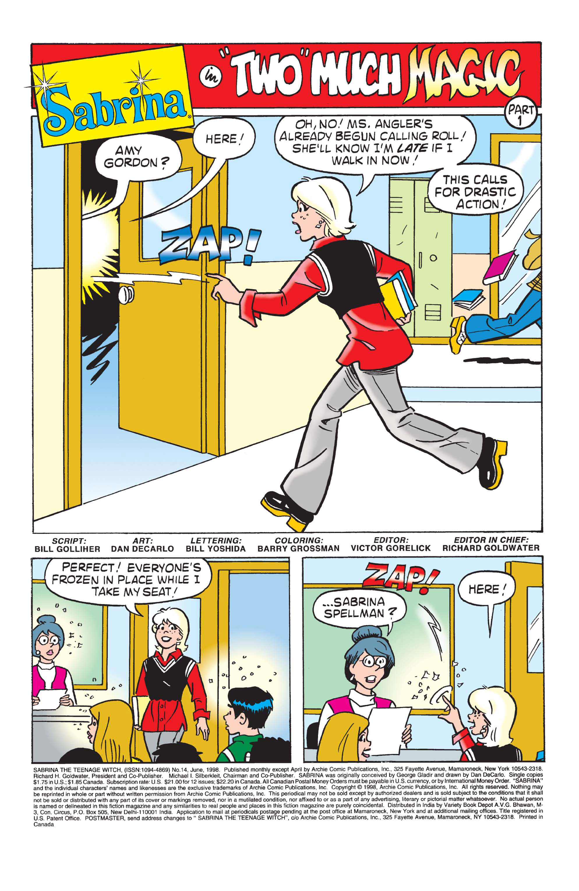 Read online Sabrina the Teenage Witch (1997) comic -  Issue #14 - 2