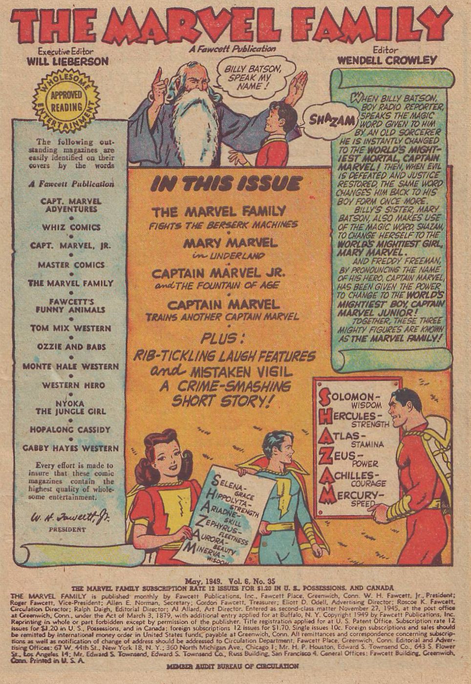 Read online The Marvel Family comic -  Issue #35 - 3