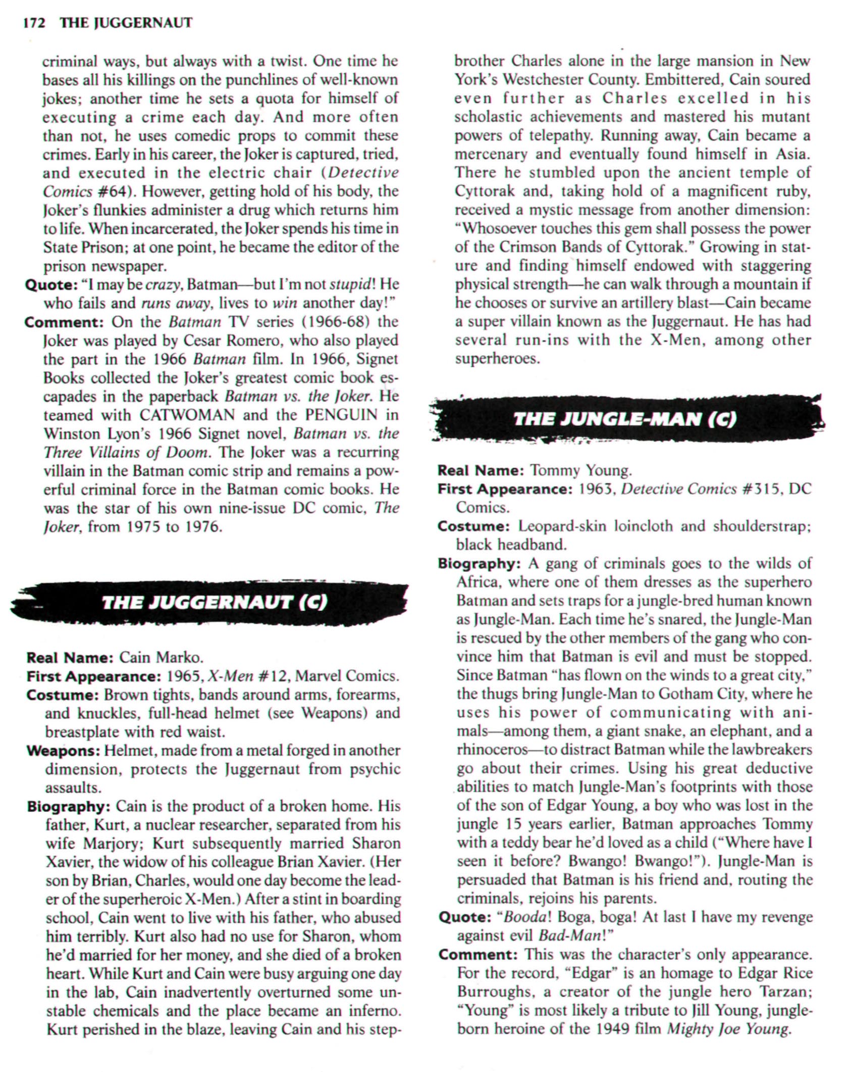 Read online The Encyclopedia of Super Villains comic -  Issue # TPB (Part 1) - 198