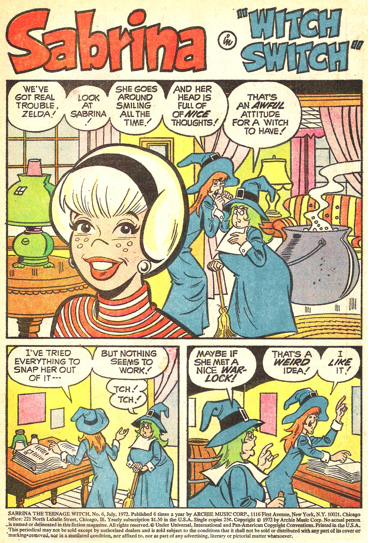 Read online Sabrina The Teenage Witch (1971) comic -  Issue #6 - 3