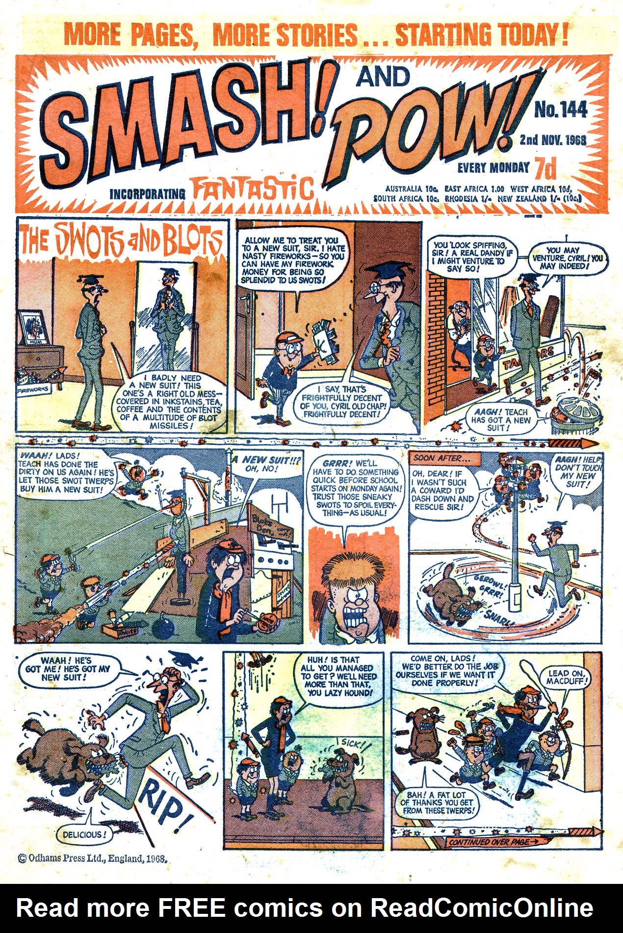 Read online Smash! (1966) comic -  Issue #144 - 1
