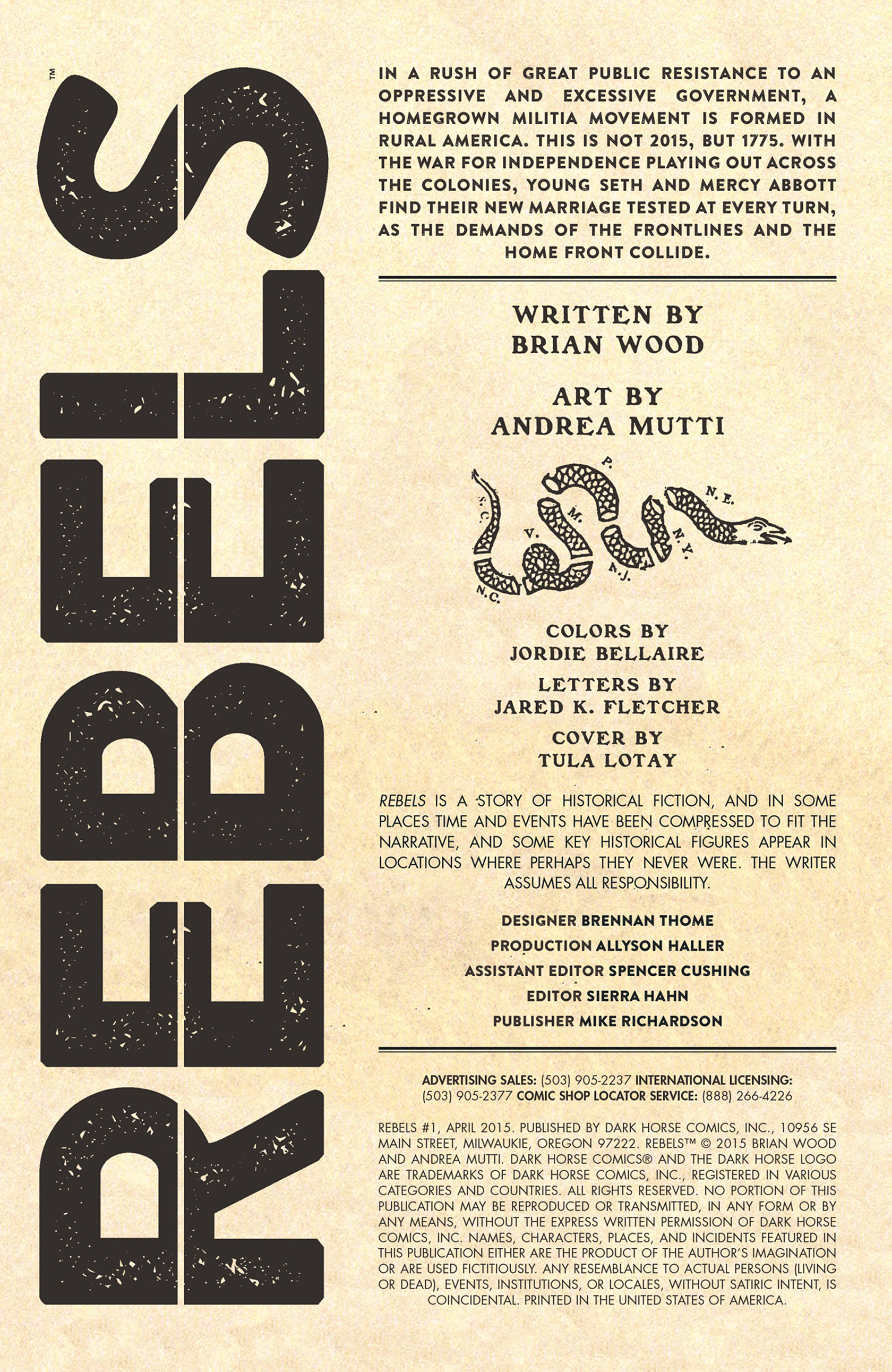 Read online Rebels comic -  Issue #1 - 2