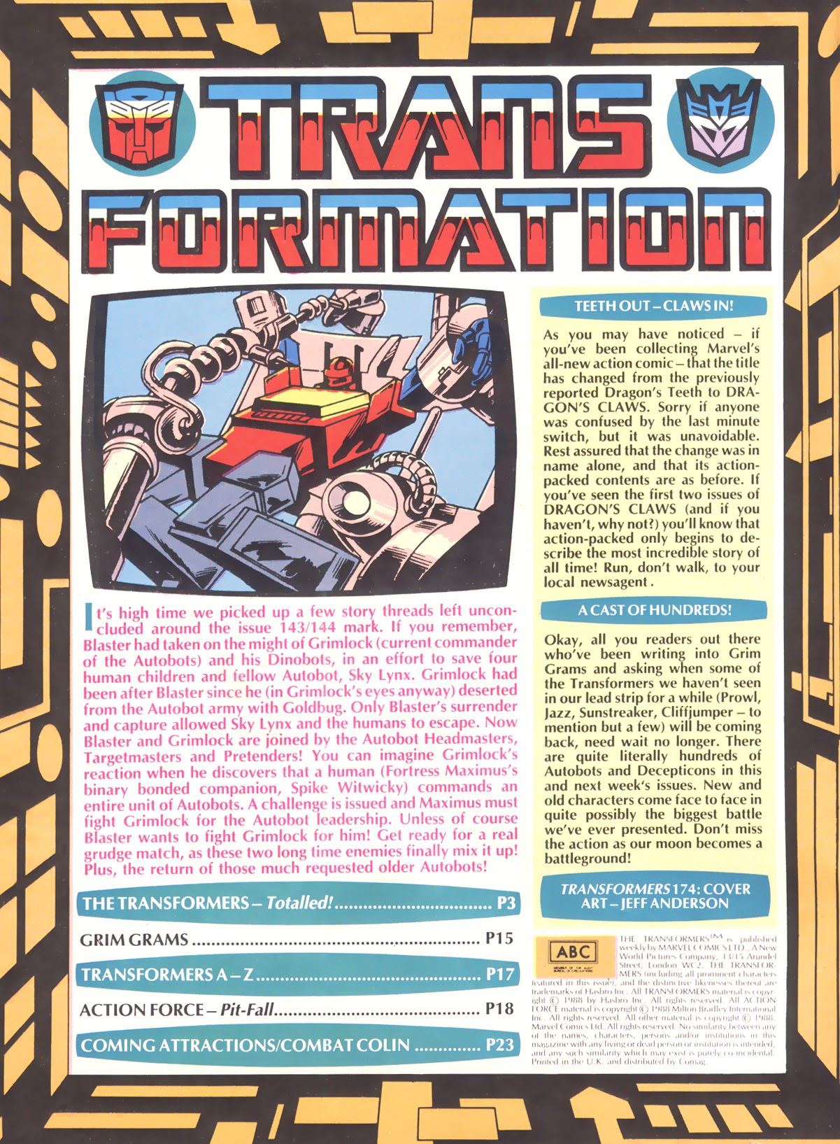 Read online The Transformers (UK) comic -  Issue #174 - 2