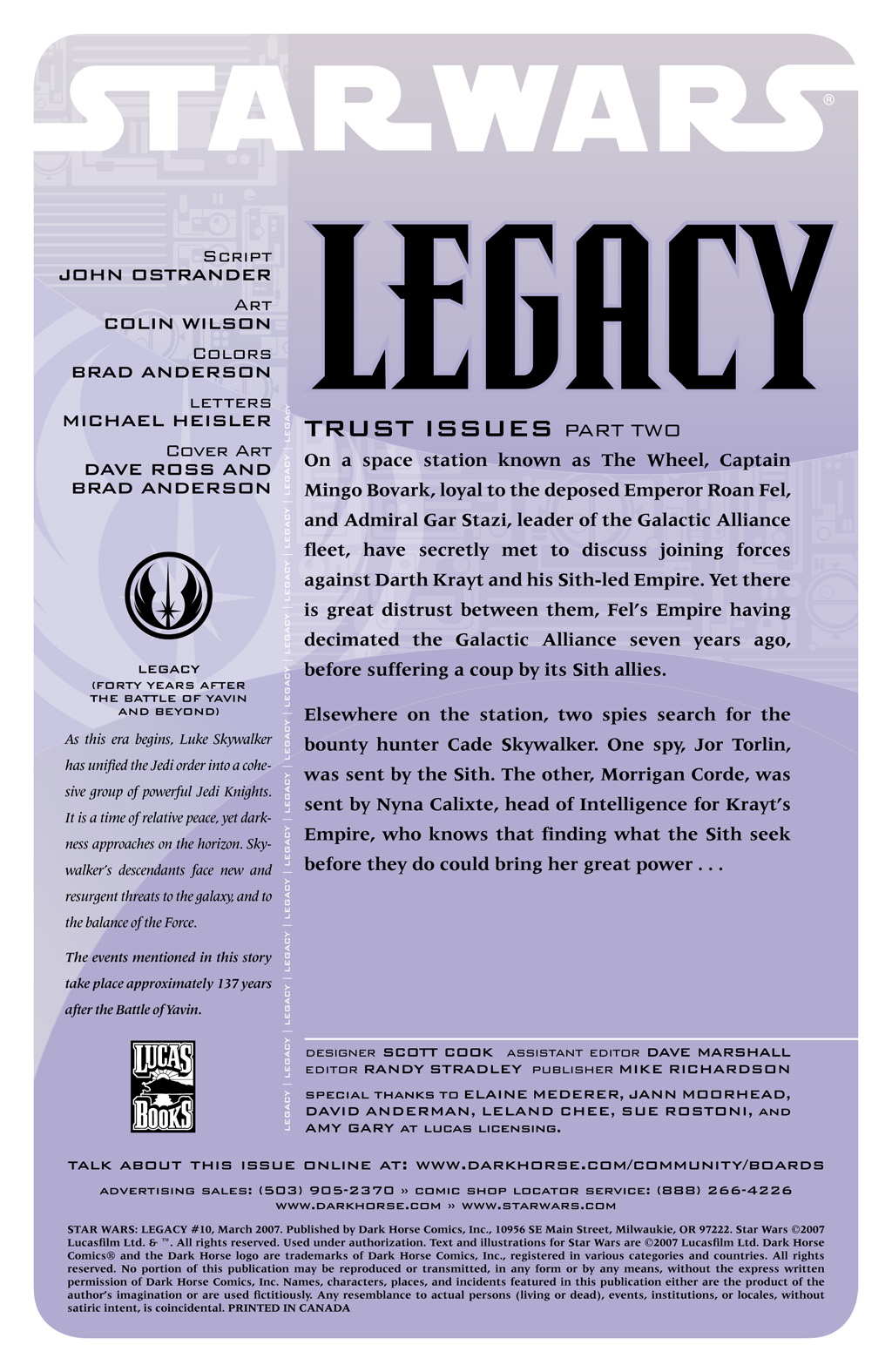 Read online Star Wars: Legacy (2006) comic -  Issue #10 - 2