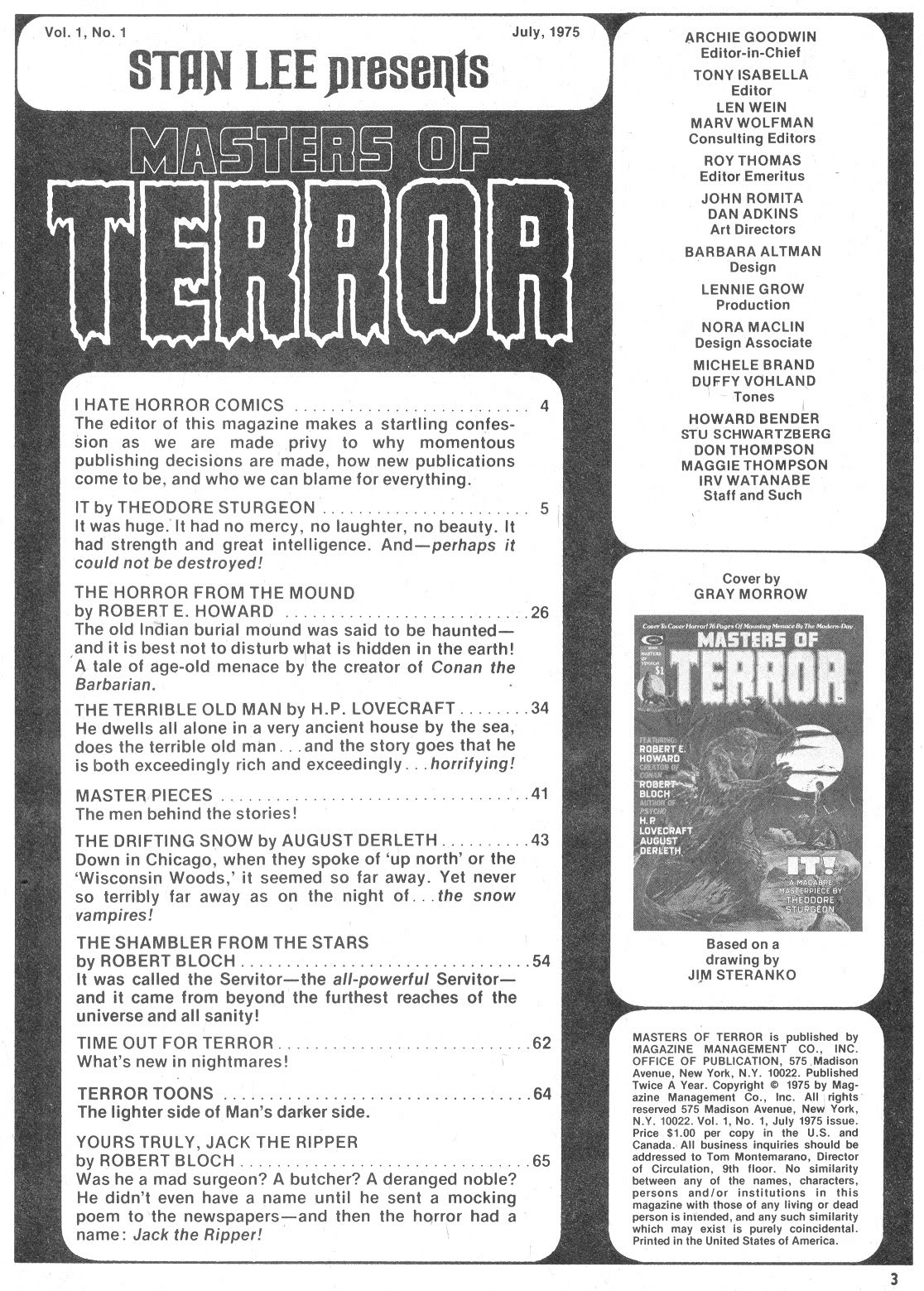 Read online Masters of Terror comic -  Issue #1 - 3