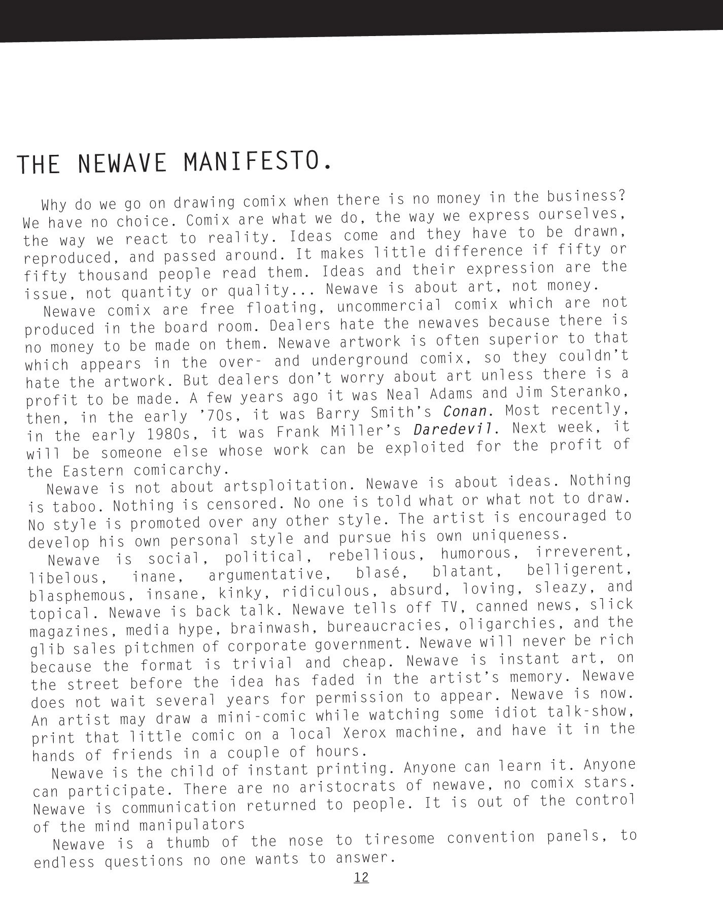 Read online NEWAVE! The Underground Mini Comix of the 1980's comic -  Issue # TPB (Part 1) - 11