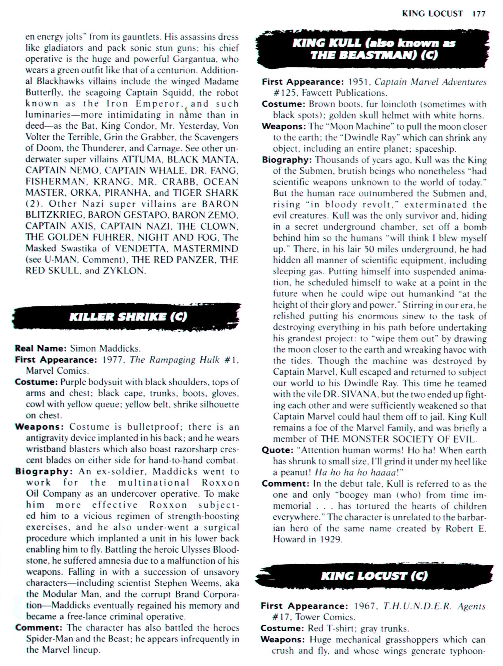 Read online The Encyclopedia of Super Villains comic -  Issue # TPB (Part 1) - 203