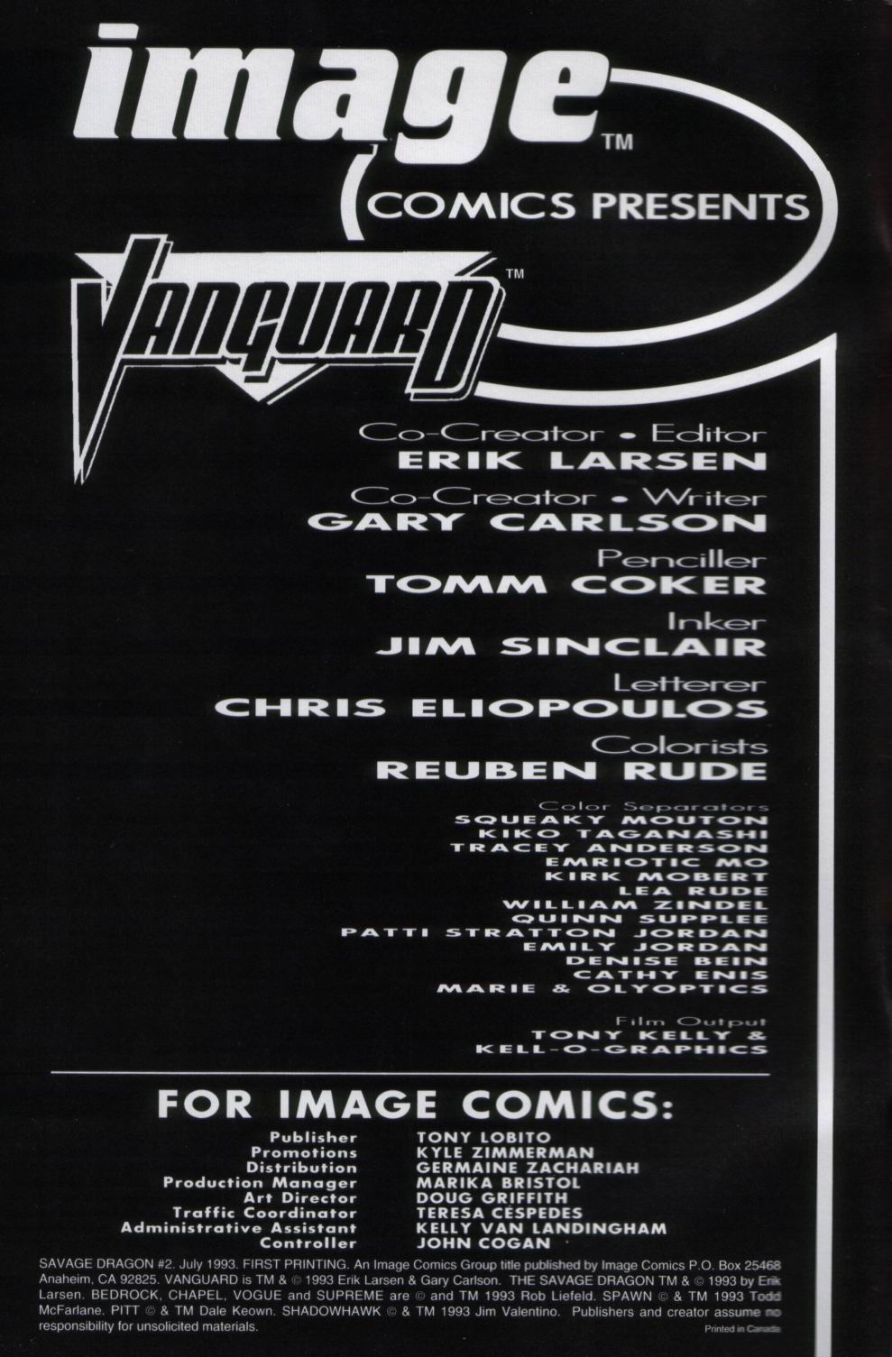 Read online Vanguard (1993) comic -  Issue #0 - 2