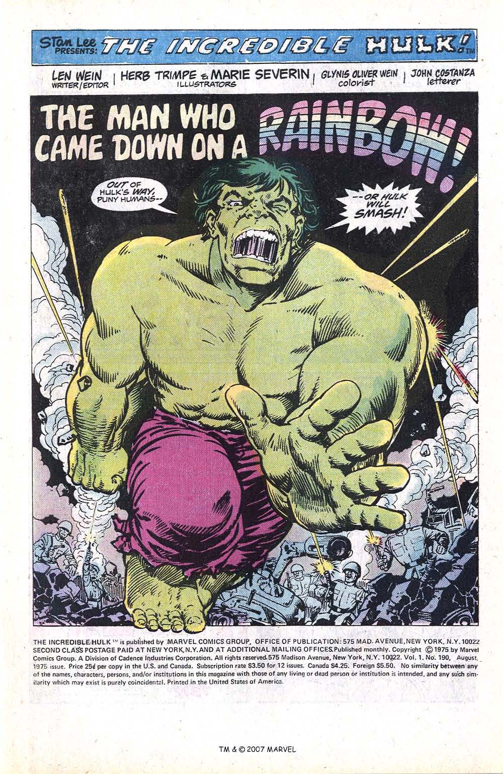Read online The Incredible Hulk (1968) comic -  Issue #190 - 3