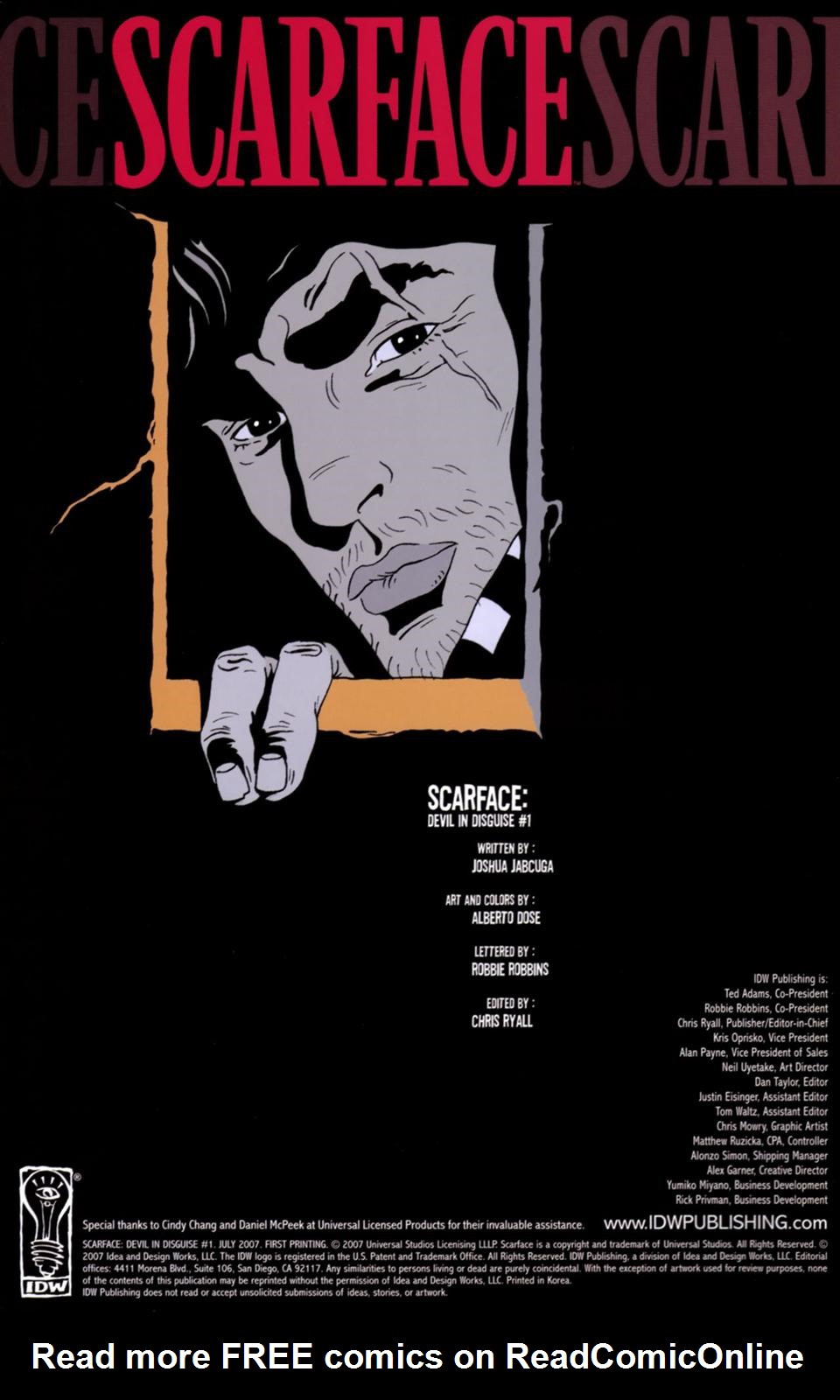 Read online Scarface: Devil in Disguise comic -  Issue #1 - 2