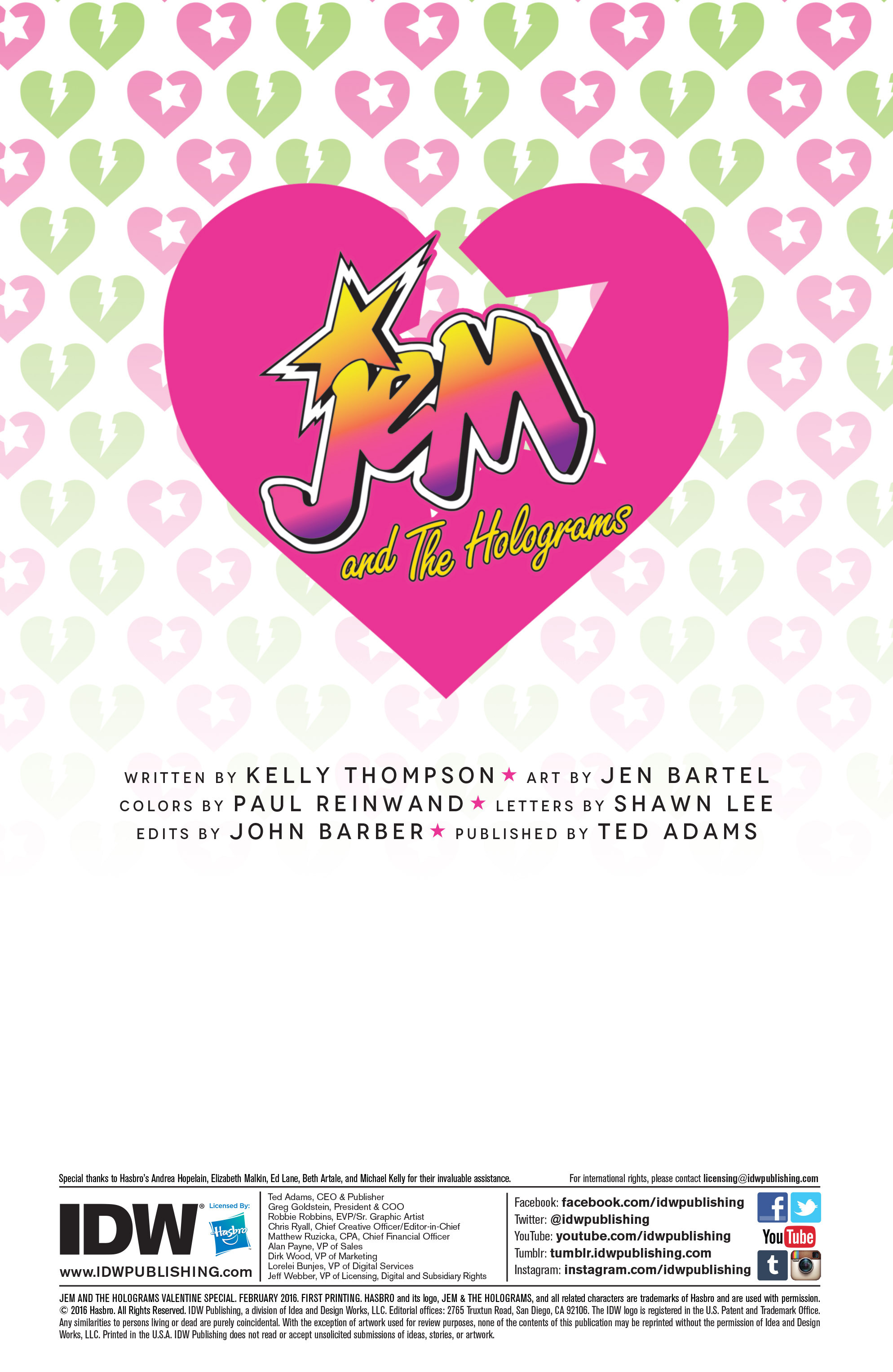 Read online Jem and The Holograms comic -  Issue # _Special - Valentine's Day - 2