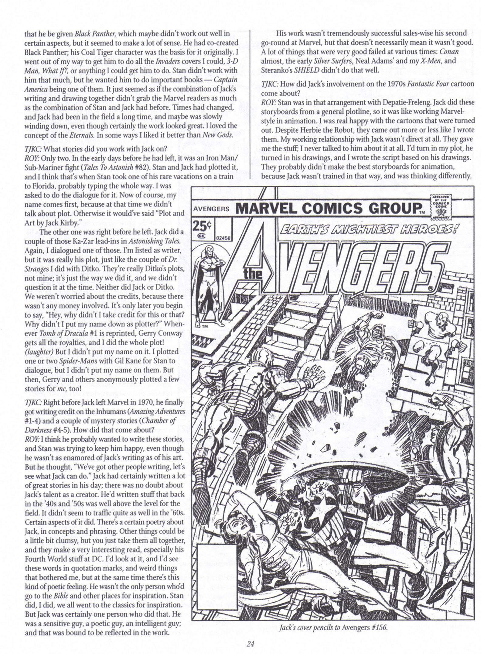 Read online The Jack Kirby Collector comic -  Issue #18 - 24