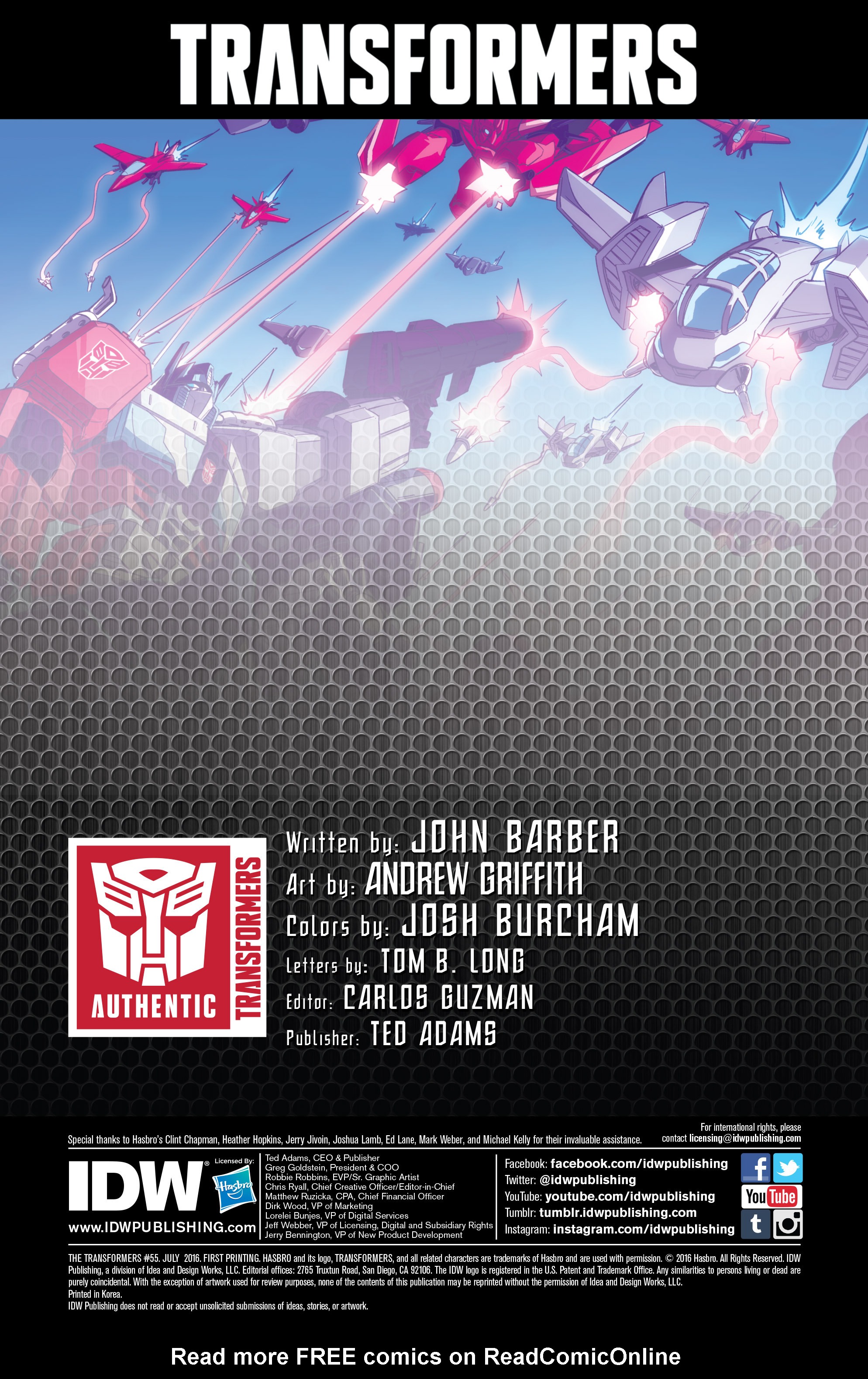 Read online The Transformers (2014) comic -  Issue #55 - 2