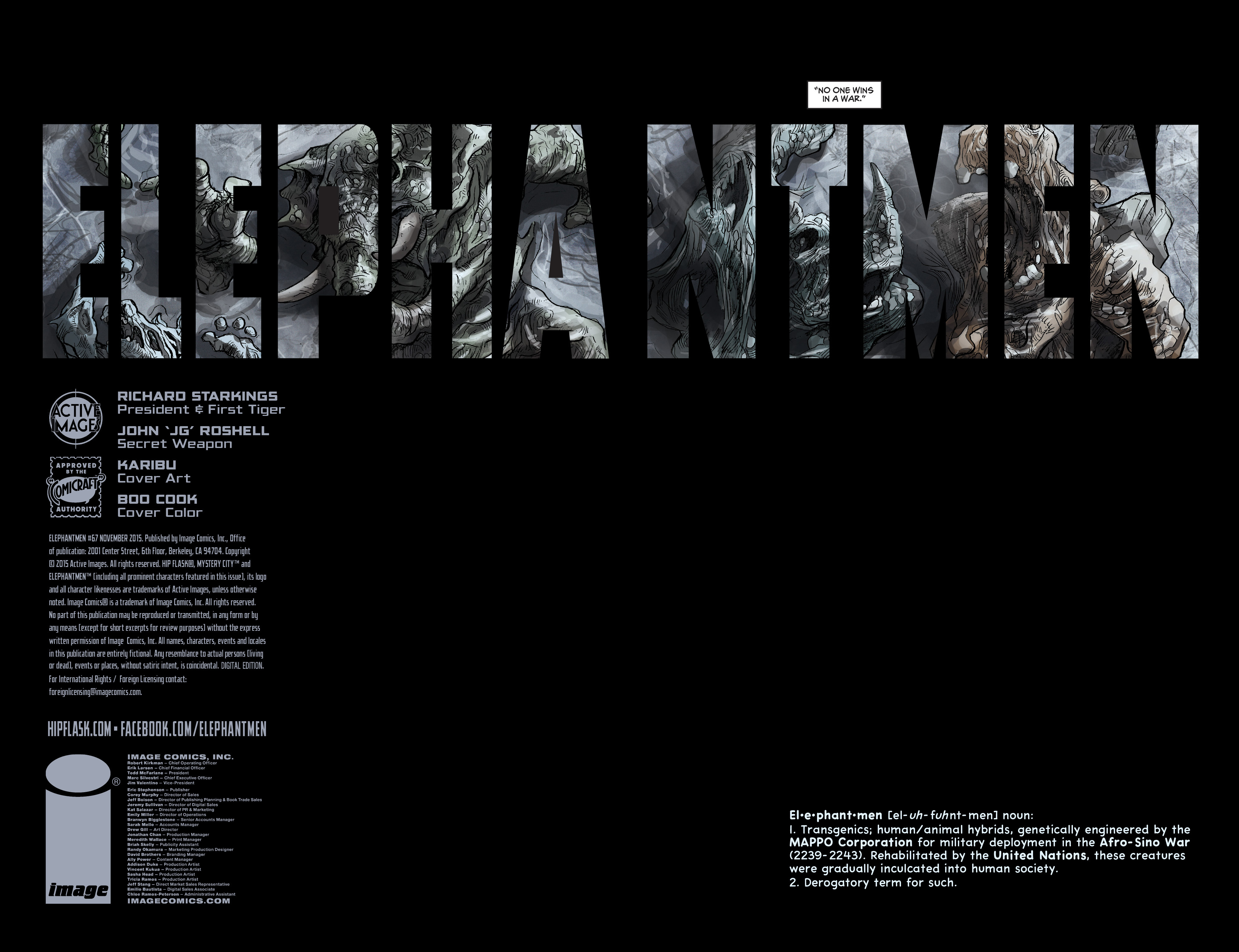 Read online Elephantmen comic -  Issue #67 - 2