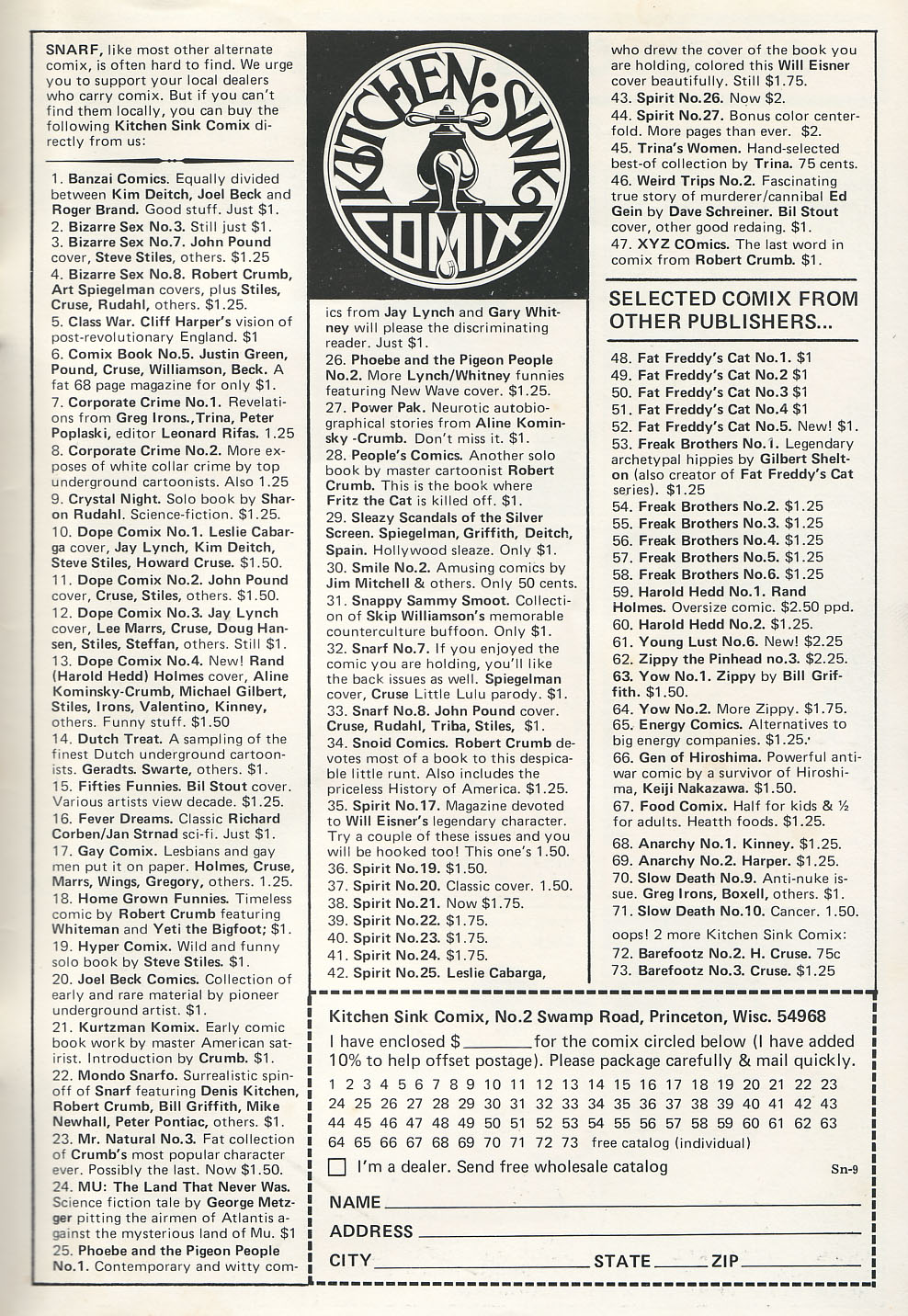 Read online Snarf comic -  Issue #9 - 35