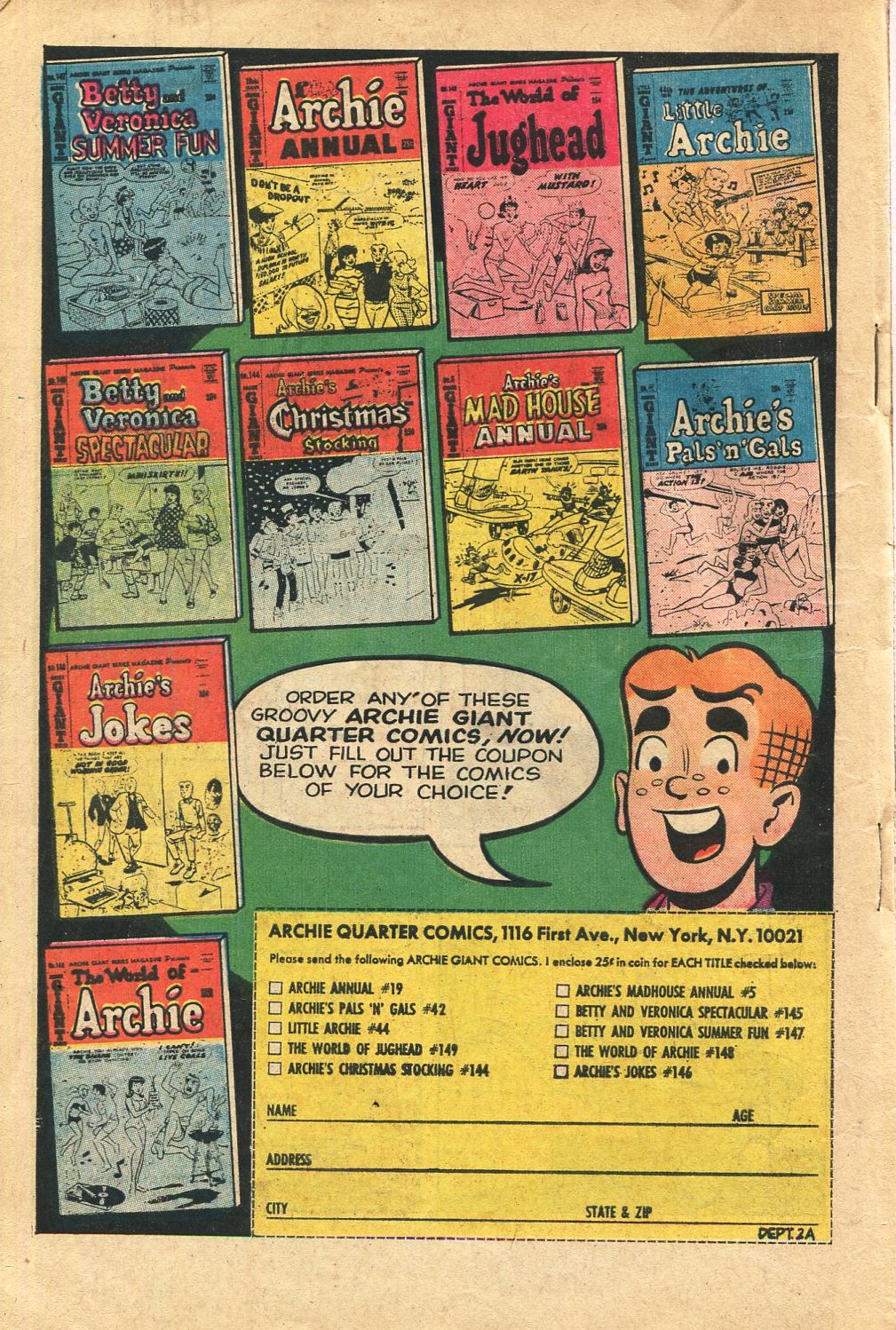 Read online Archie Giant Series Magazine comic -  Issue #149 - 66