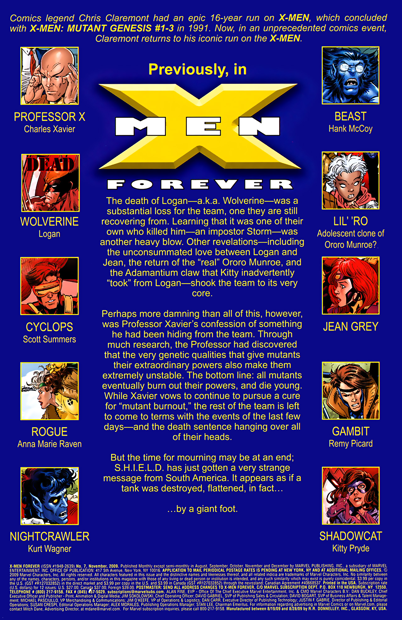 Read online X-Men Forever (2009) comic -  Issue #7 - 2