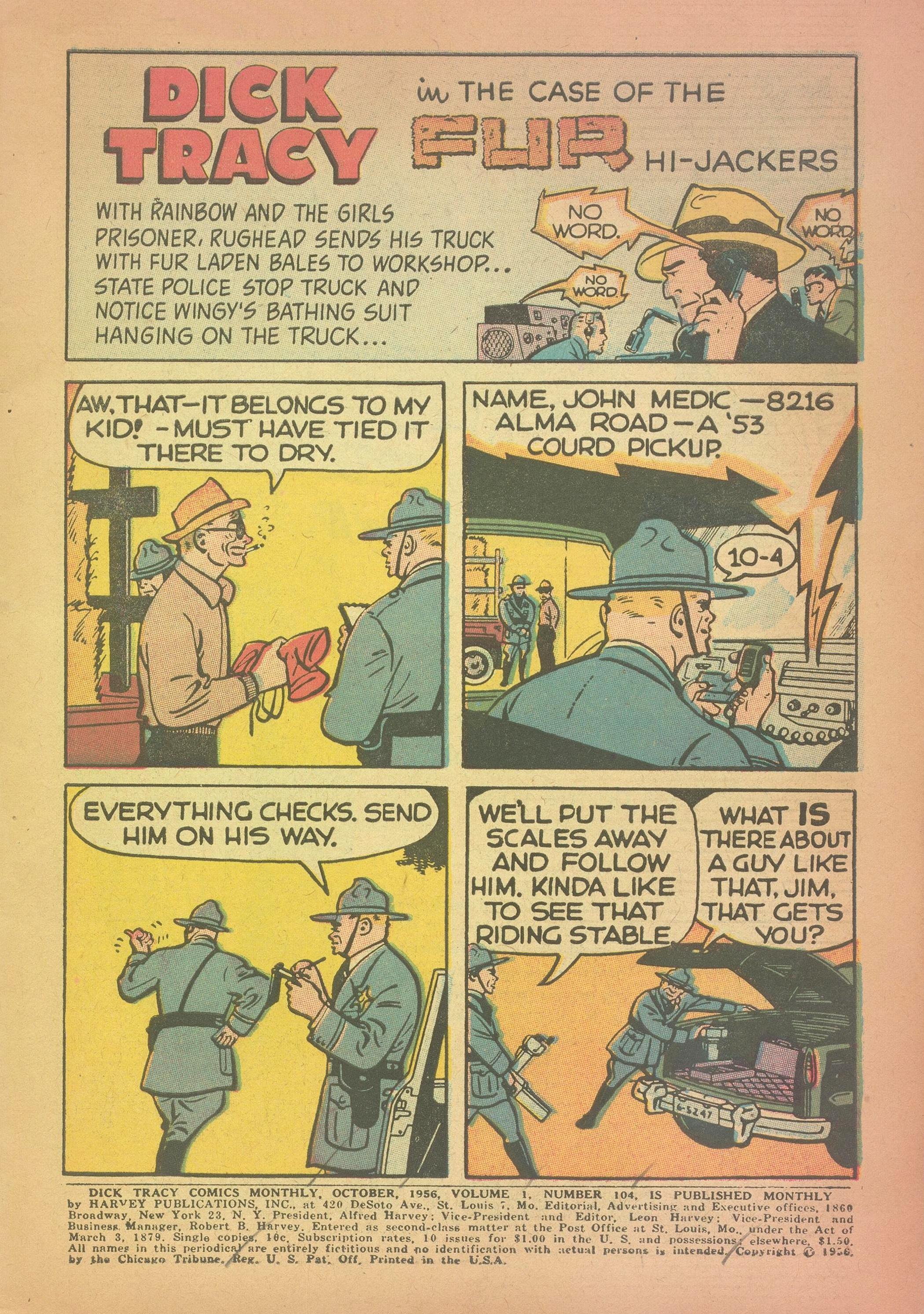 Read online Dick Tracy comic -  Issue #104 - 3