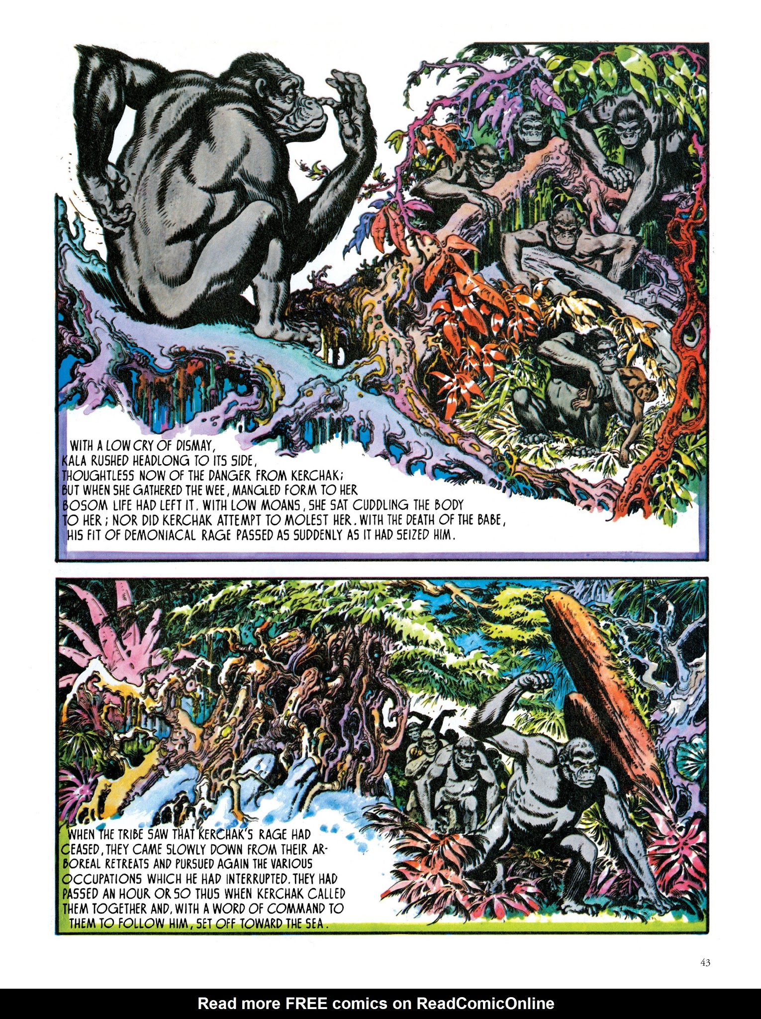 Read online Edgar Rice Burroughs' Tarzan: Burne Hogarth's Lord of the Jungle comic -  Issue # TPB - 45