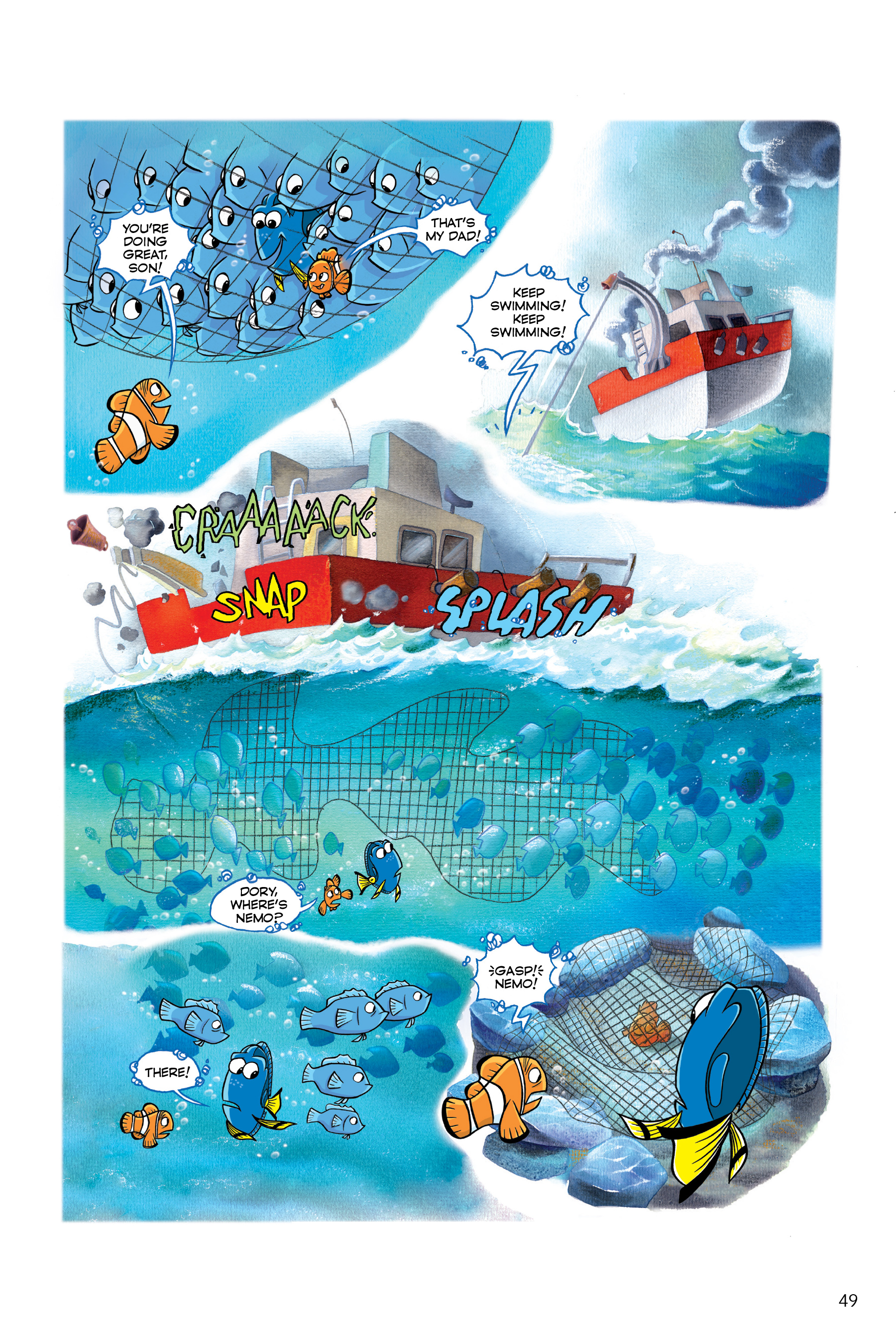 Read online Disney/PIXAR Finding Nemo and Finding Dory: The Story of the Movies in Comics comic -  Issue # TPB - 49