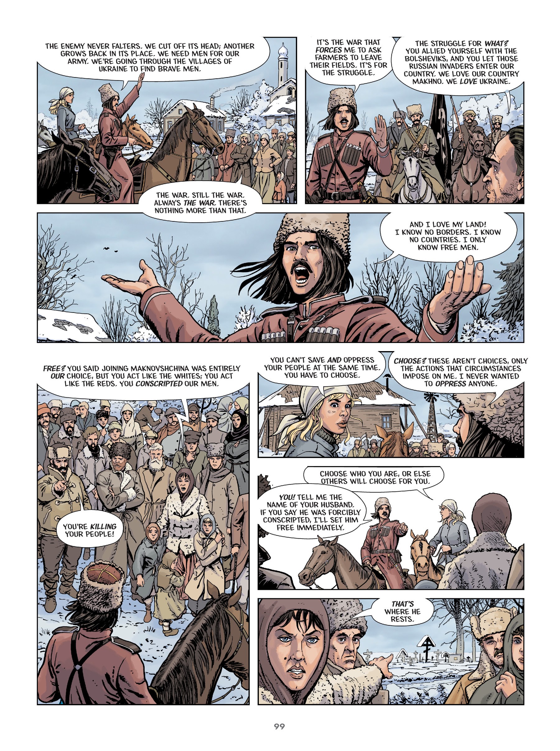 Read online Makhno: Ukrainian Freedom Fighter comic -  Issue # TPB - 100