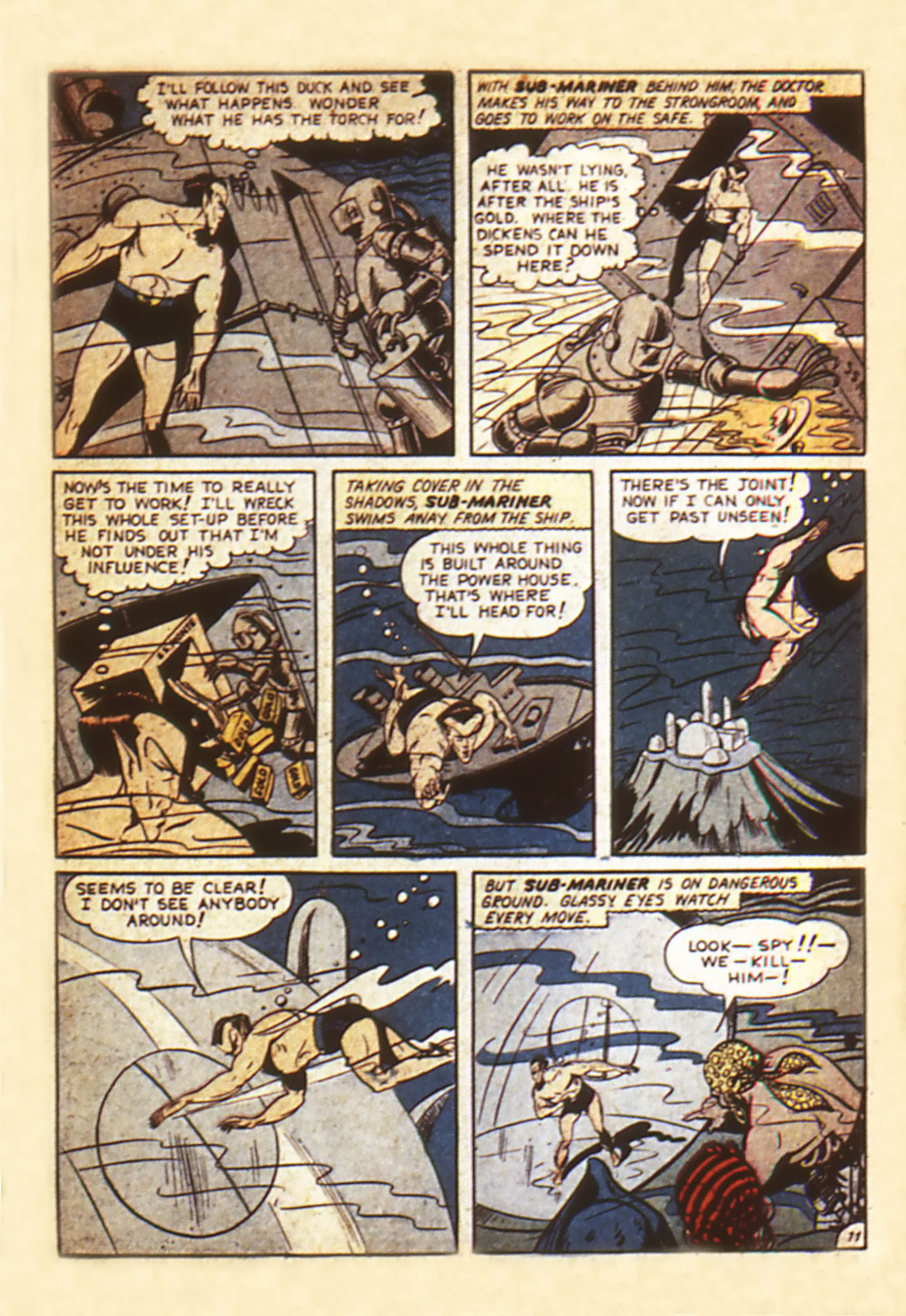 Read online Sub-Mariner Comics comic -  Issue #7 - 13