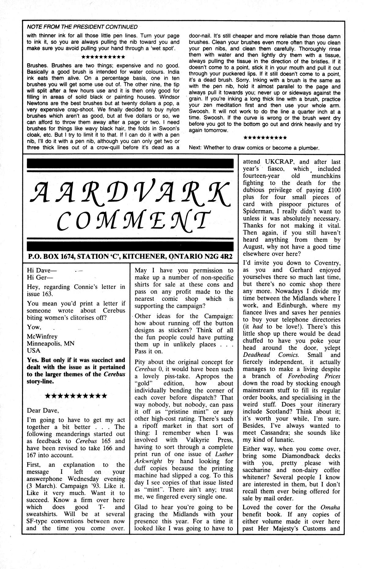Read online Cerebus comic -  Issue #169 - 23