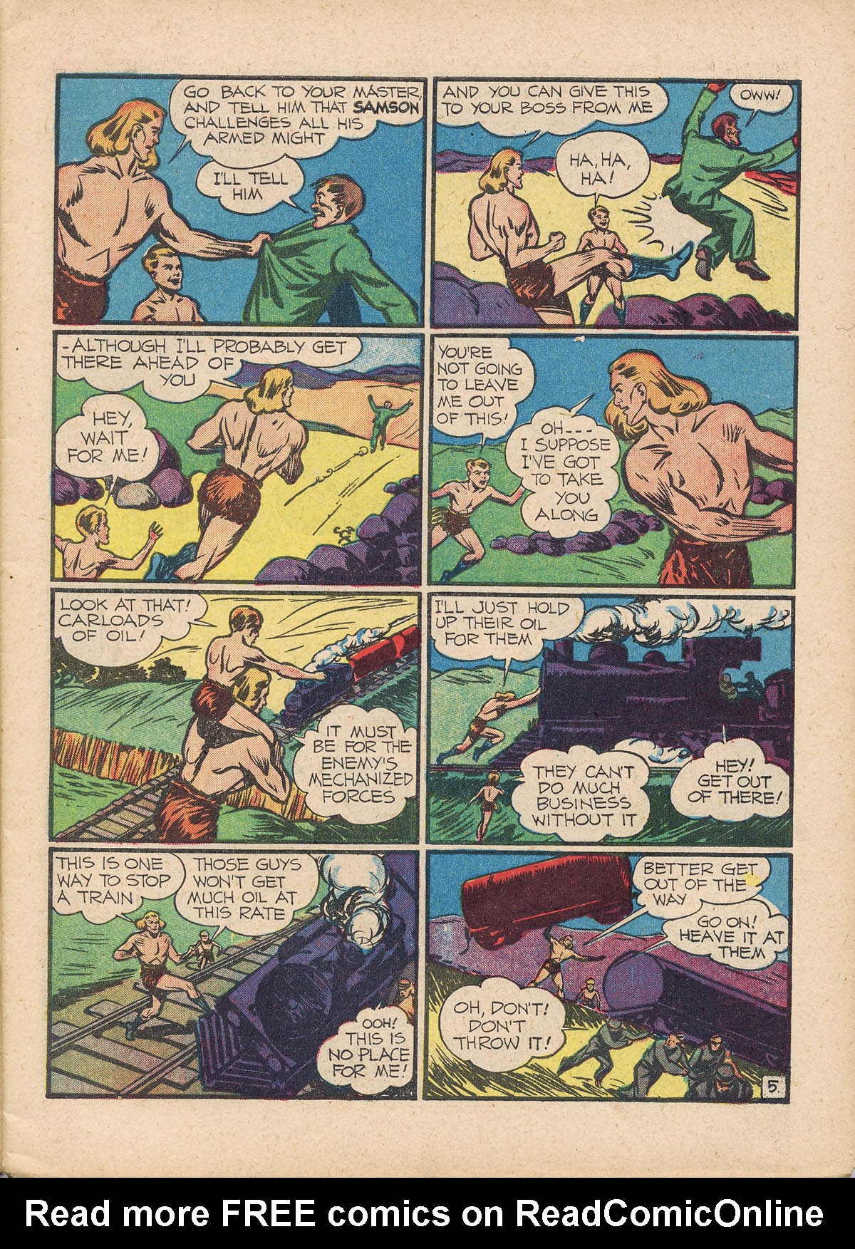 Read online Samson (1940) comic -  Issue #3 - 7