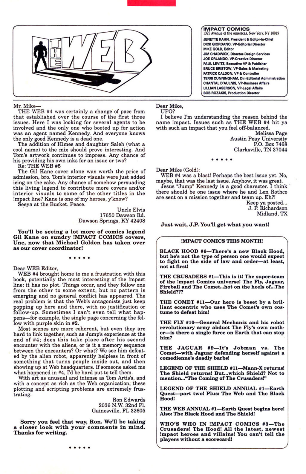 Read online The Web (1991) comic -  Issue #9 - 23