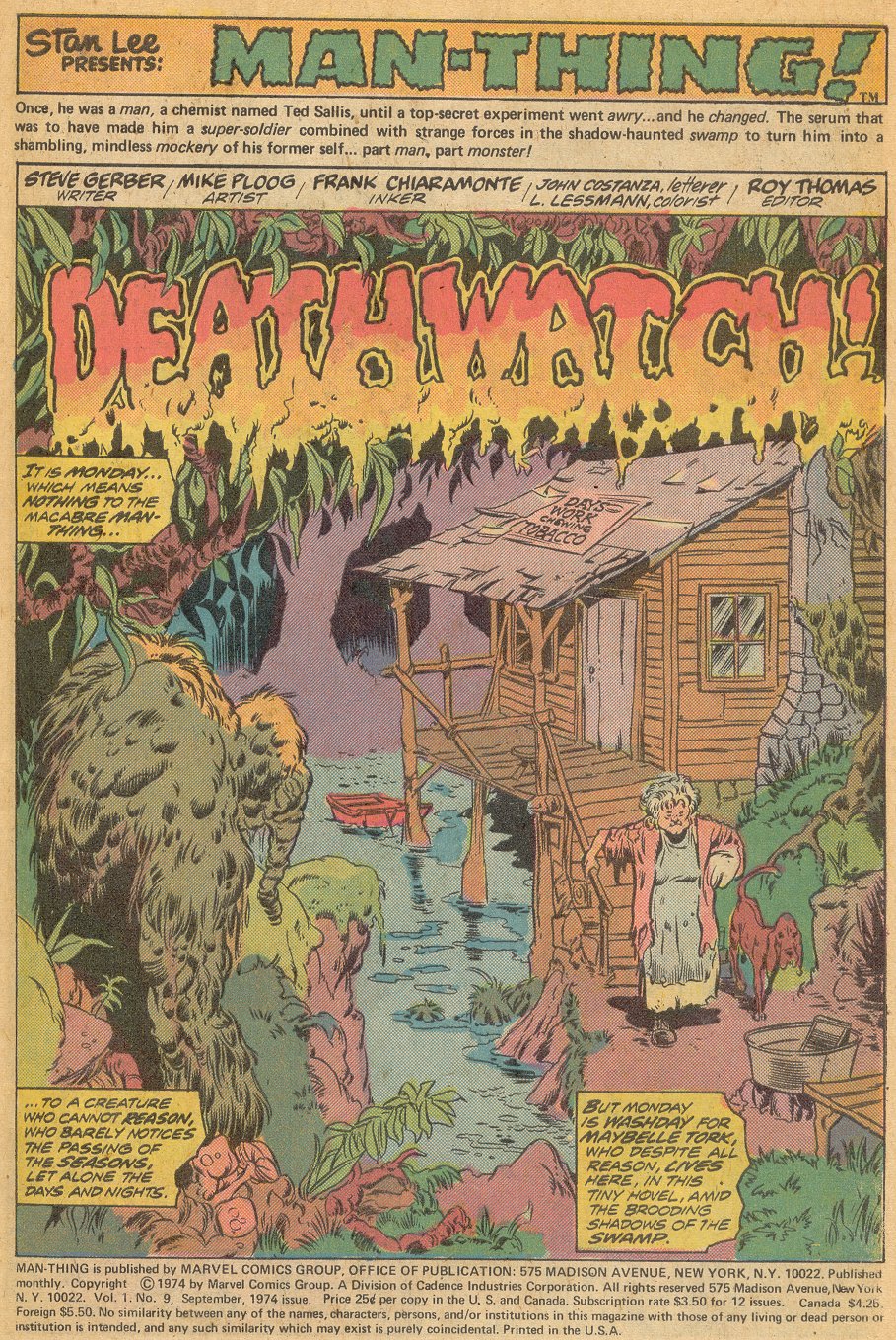 Read online Man-Thing (1974) comic -  Issue #9 - 2