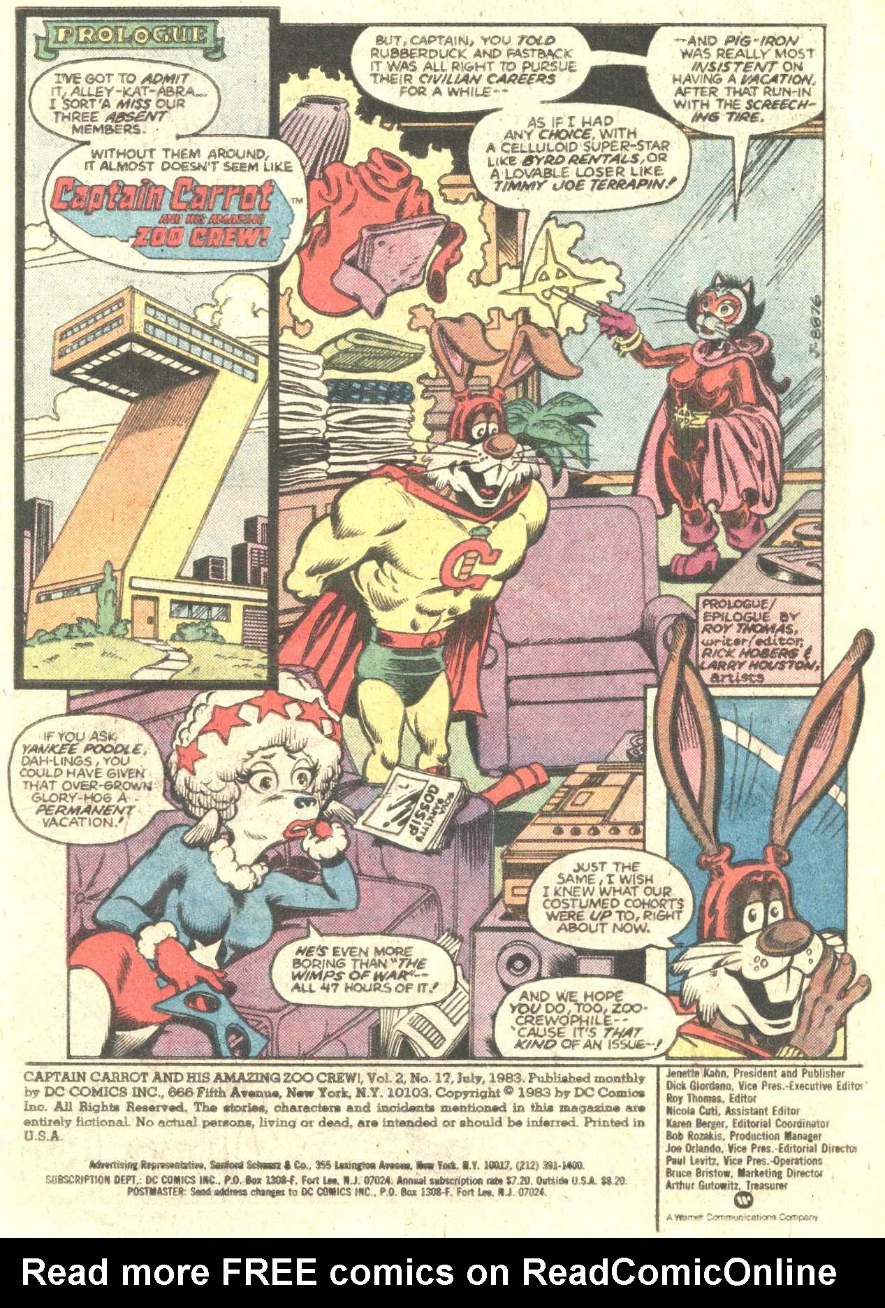 Read online Captain Carrot and His Amazing Zoo Crew! comic -  Issue #17 - 2