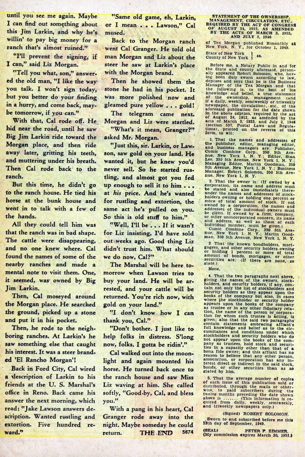 Read online Tex Morgan comic -  Issue #9 - 14