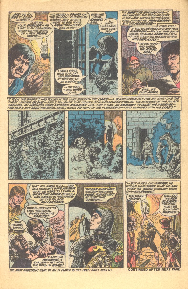 Read online Kull, the Conqueror (1971) comic -  Issue #9 - 7