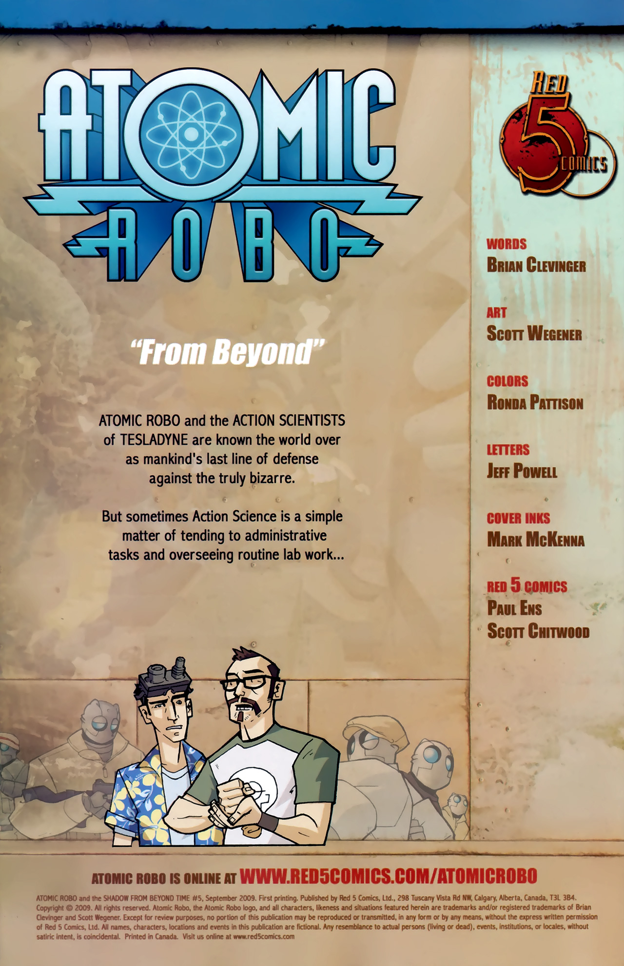 Read online Atomic Robo and the Shadow From Beyond Time comic -  Issue #5 - 2