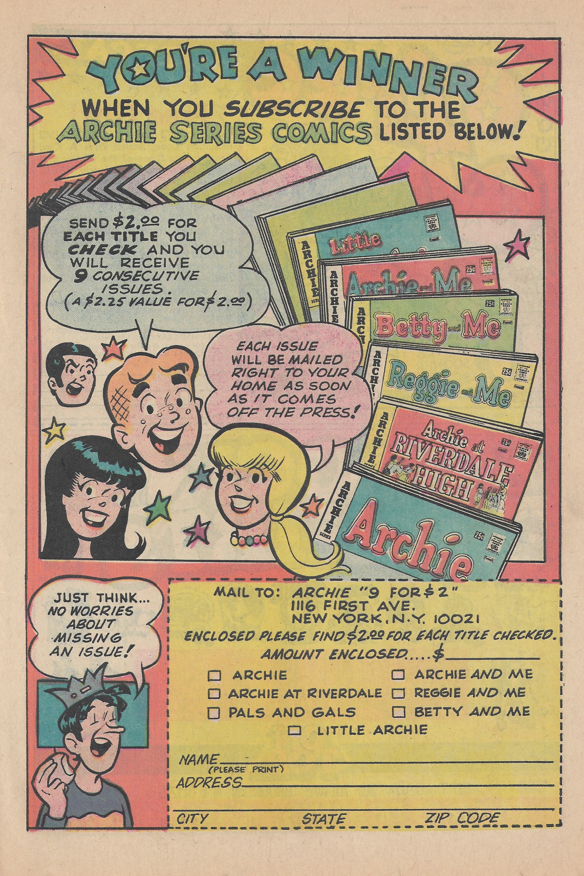 Read online Archie Giant Series Magazine comic -  Issue #227 - 19