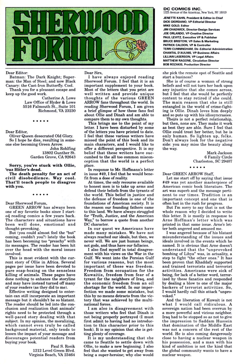 Read online Green Arrow (1988) comic -  Issue #55 - 24