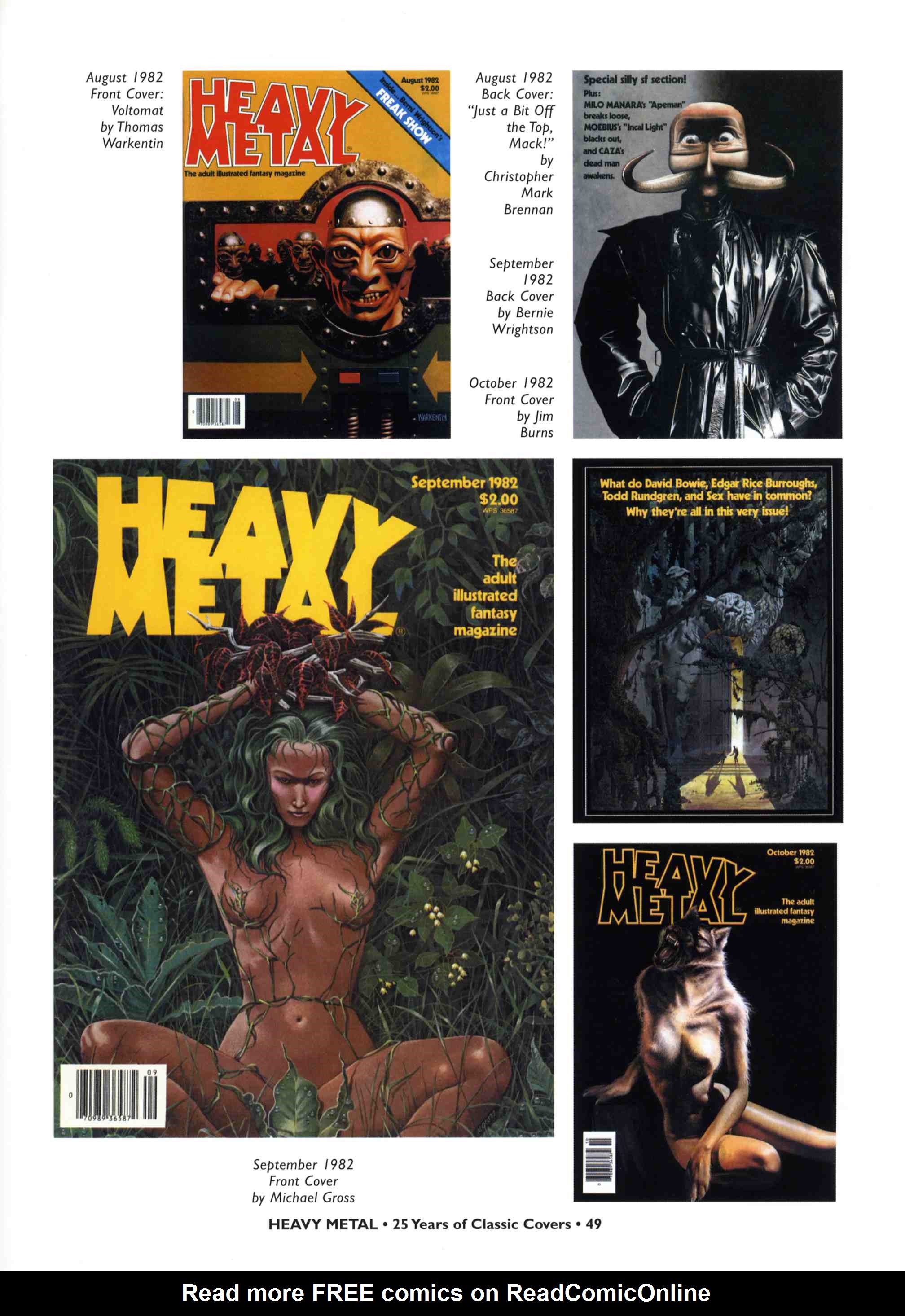 Read online Heavy Metal: 25 Years of Classic Covers comic -  Issue # TPB - 55