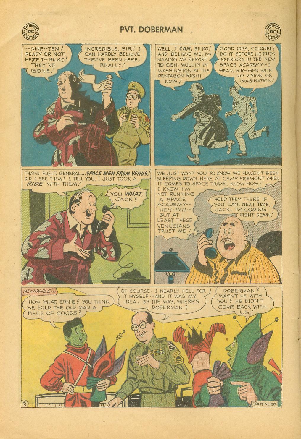 Read online Sgt. Bilko's Pvt. Doberman comic -  Issue #10 - 22